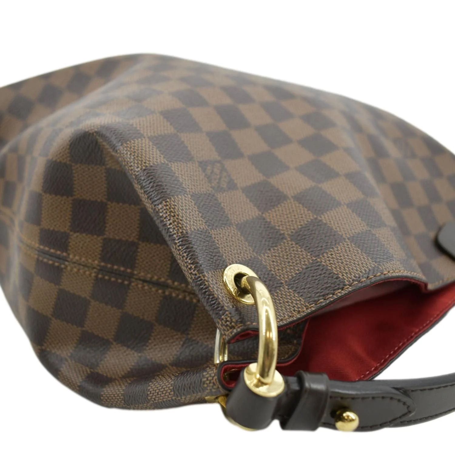 LOUIS VUITTON Graceful MM Damier Ebene Shoulder Bag Brown - Image 5