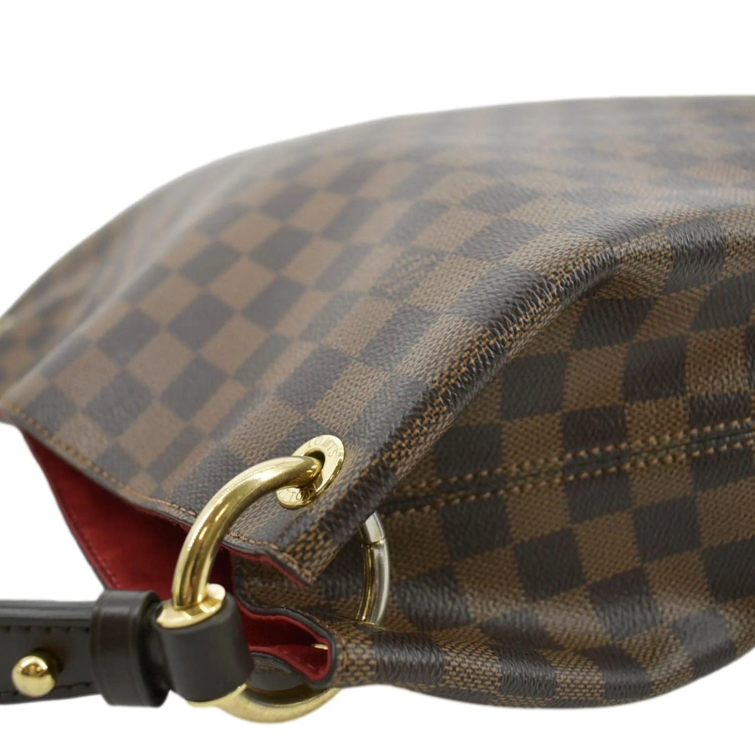 LOUIS VUITTON Graceful MM Damier Ebene Shoulder Bag Brown - Image 6