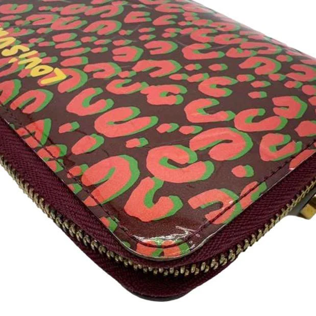 LOUIS VUITTON Stephan Sprouse Leopard Print Vernis Wallet Maroon - Image 10