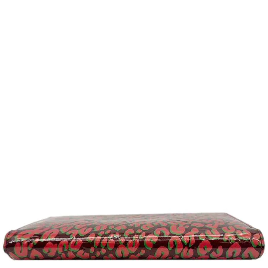 LOUIS VUITTON Stephan Sprouse Leopard Print Vernis Wallet Maroon - Image 4