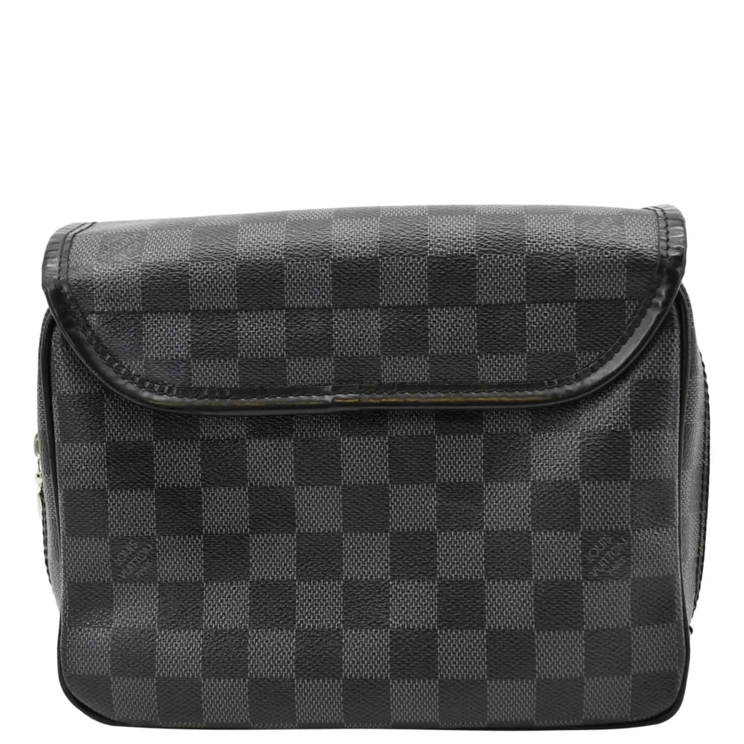 LOUIS VUITTON Damier Graphite Toiletry Cosmetic Pouch Black - Image 3