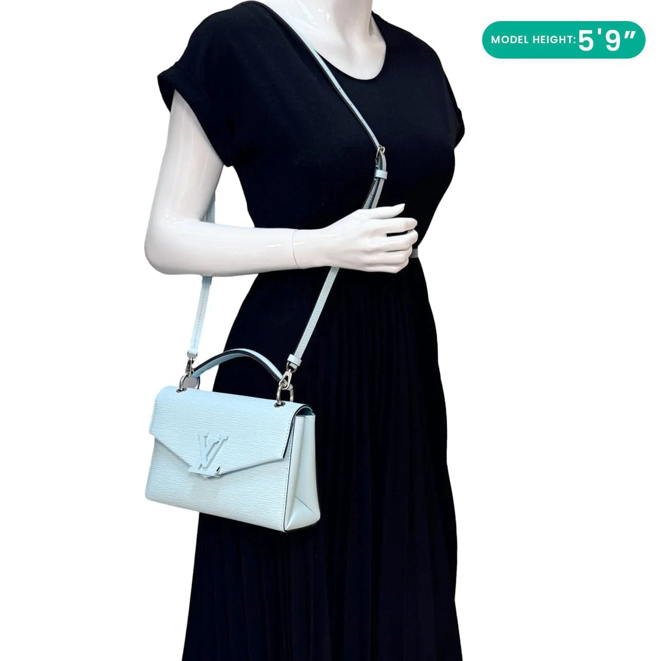LOUIS VUITTON Grenelle Epi Leather Pochette Crossbody Bag Light Blue - Image 2