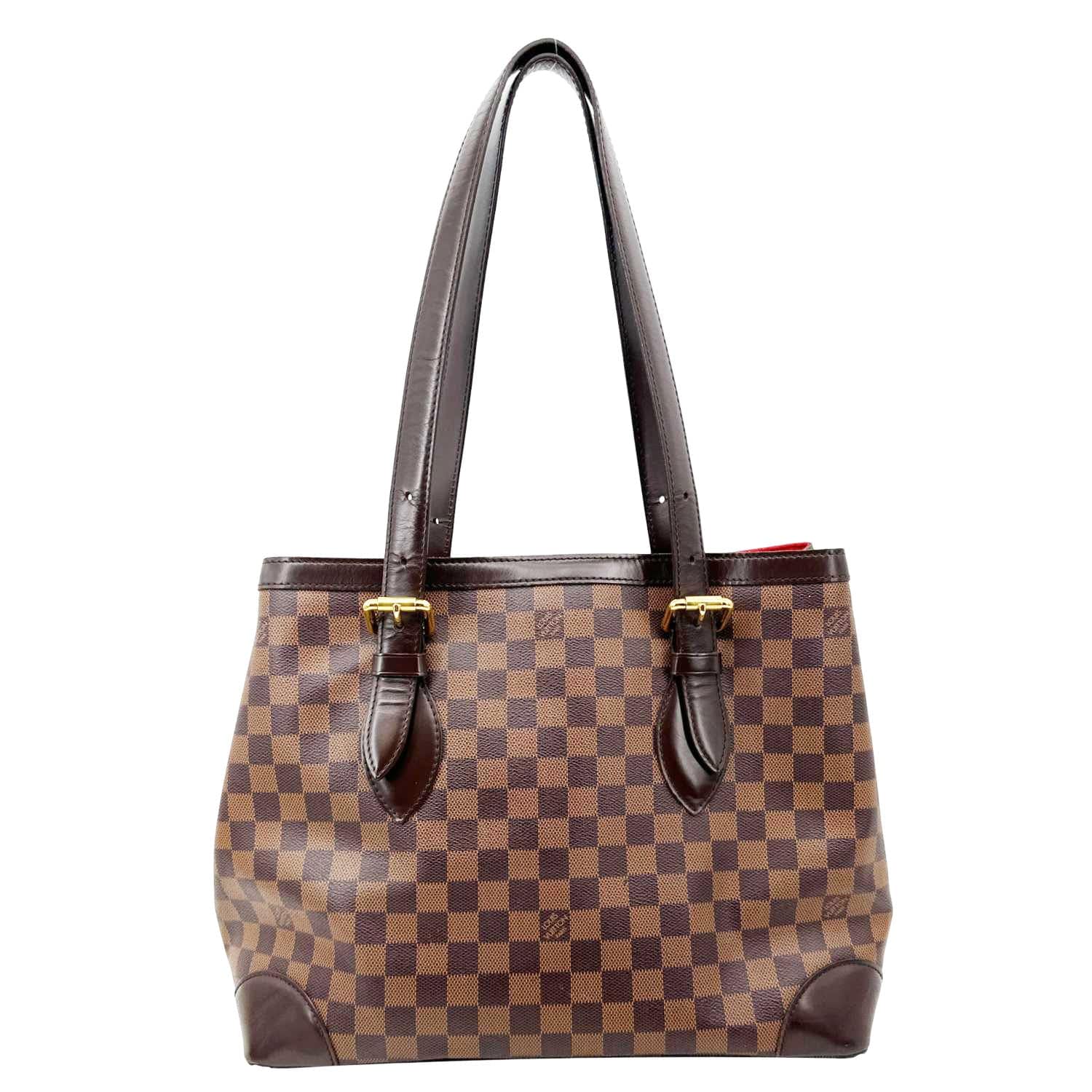 LOUIS VUITTON Hampstead MM Damier Ebene Shoulder Bag Brown - Image 3