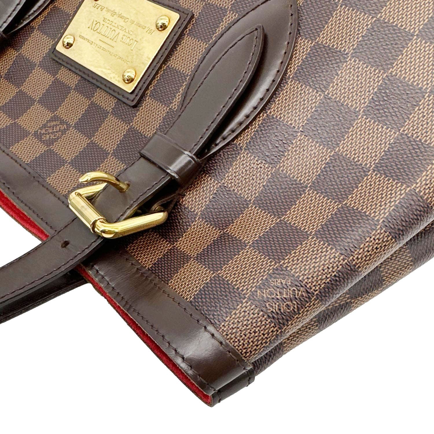 LOUIS VUITTON Hampstead MM Damier Ebene Shoulder Bag Brown - Image 6