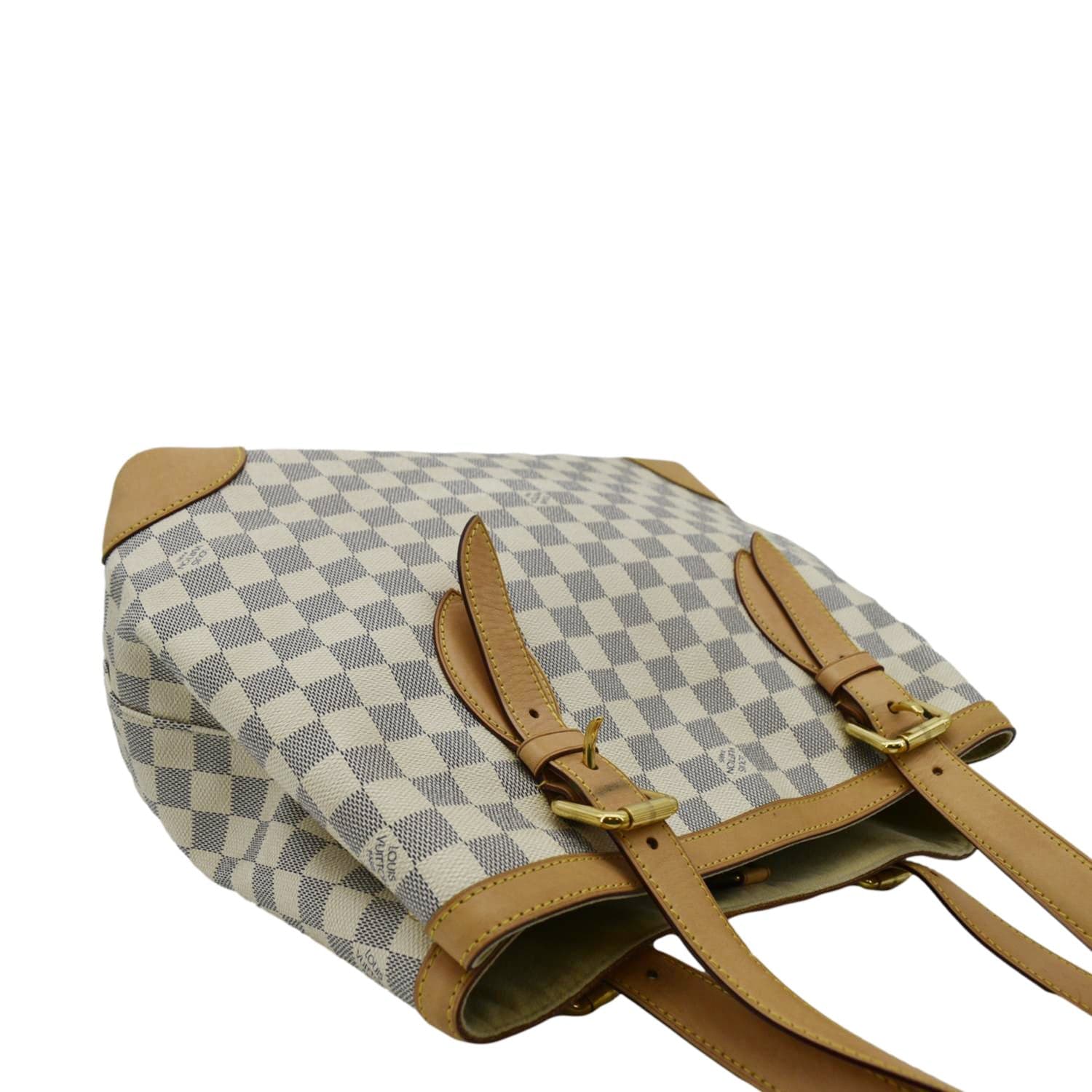 LOUIS VUITTON  Hampstead MM Damier Azur Shoulder Bag White - Image 6