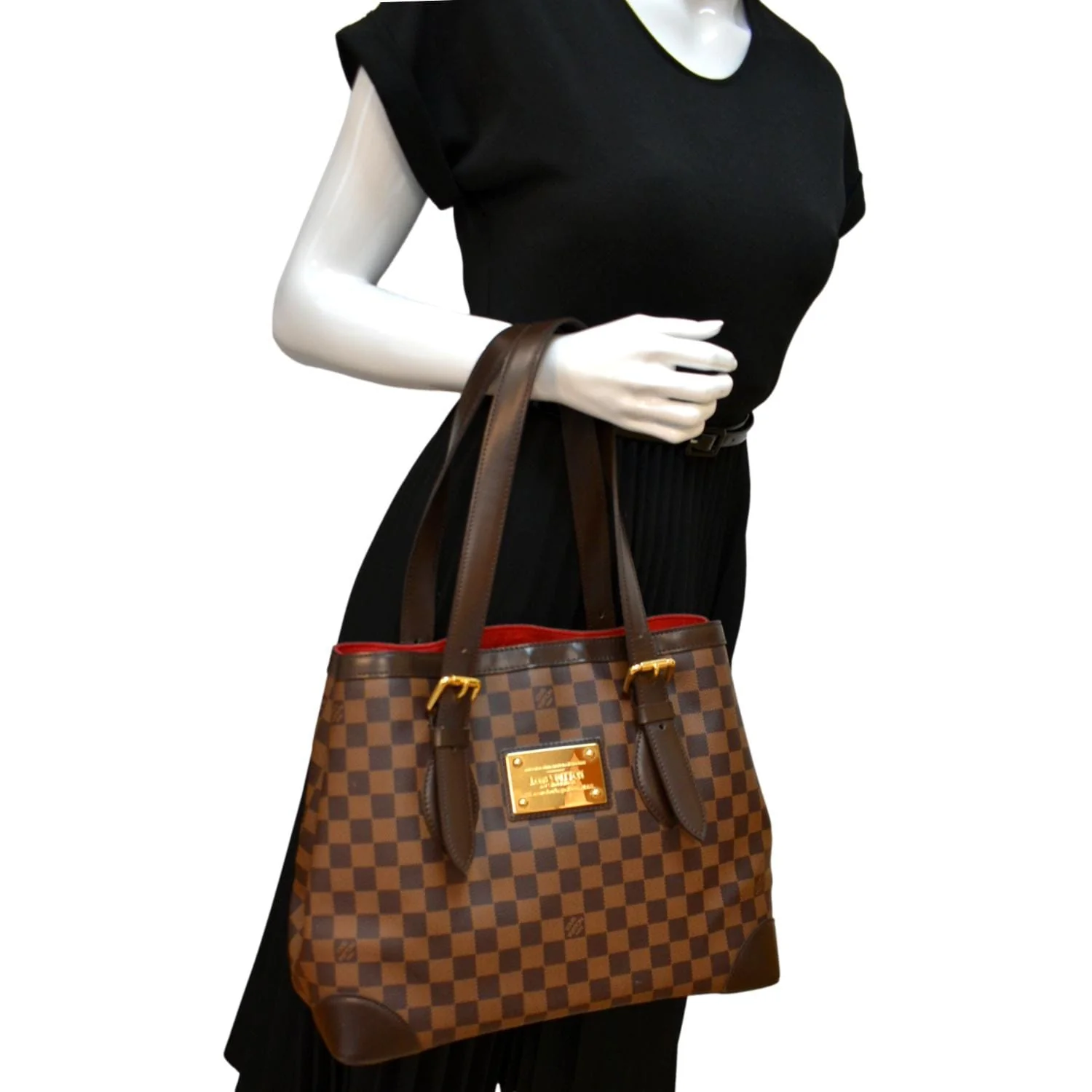 LOUIS VUITTON Hampstead PM Damier Ebene Shoulder Bag Brown - Image 2