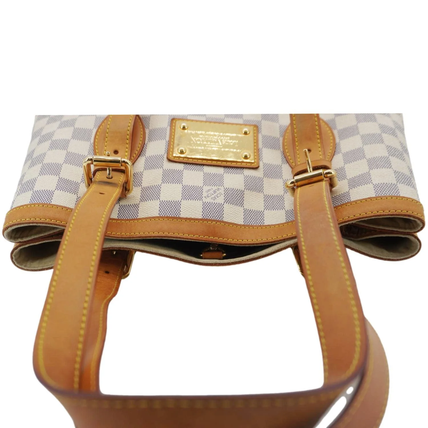 LOUIS VUITTON Hampstead PM Damier Azur Shoulder Bag White - Image 4