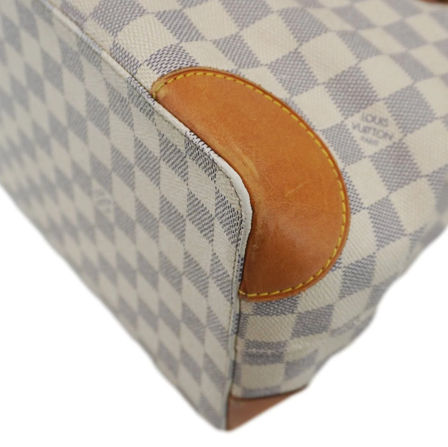LOUIS VUITTON Hampstead PM Damier Azur Shoulder Bag White - Image 7