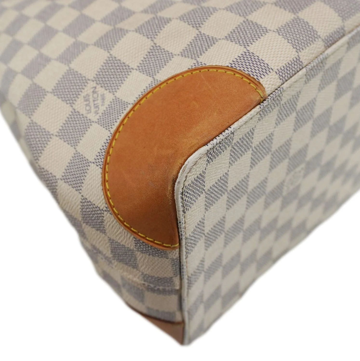 LOUIS VUITTON Hampstead PM Damier Azur Shoulder Bag White - Image 8
