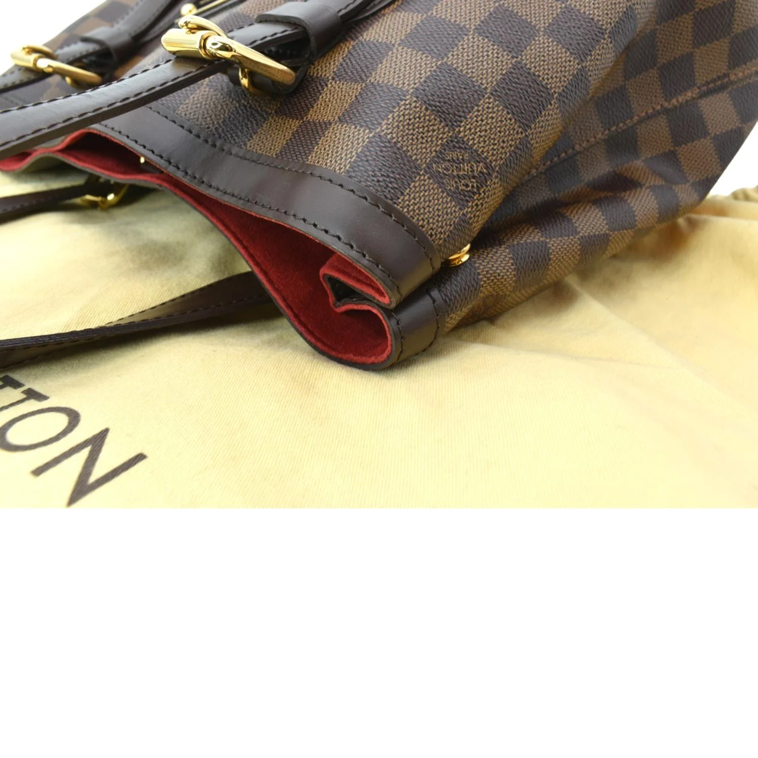 LOUIS VUITTON Hampstead PM Damier Ebene Shoulder Bag Brown - Image 6