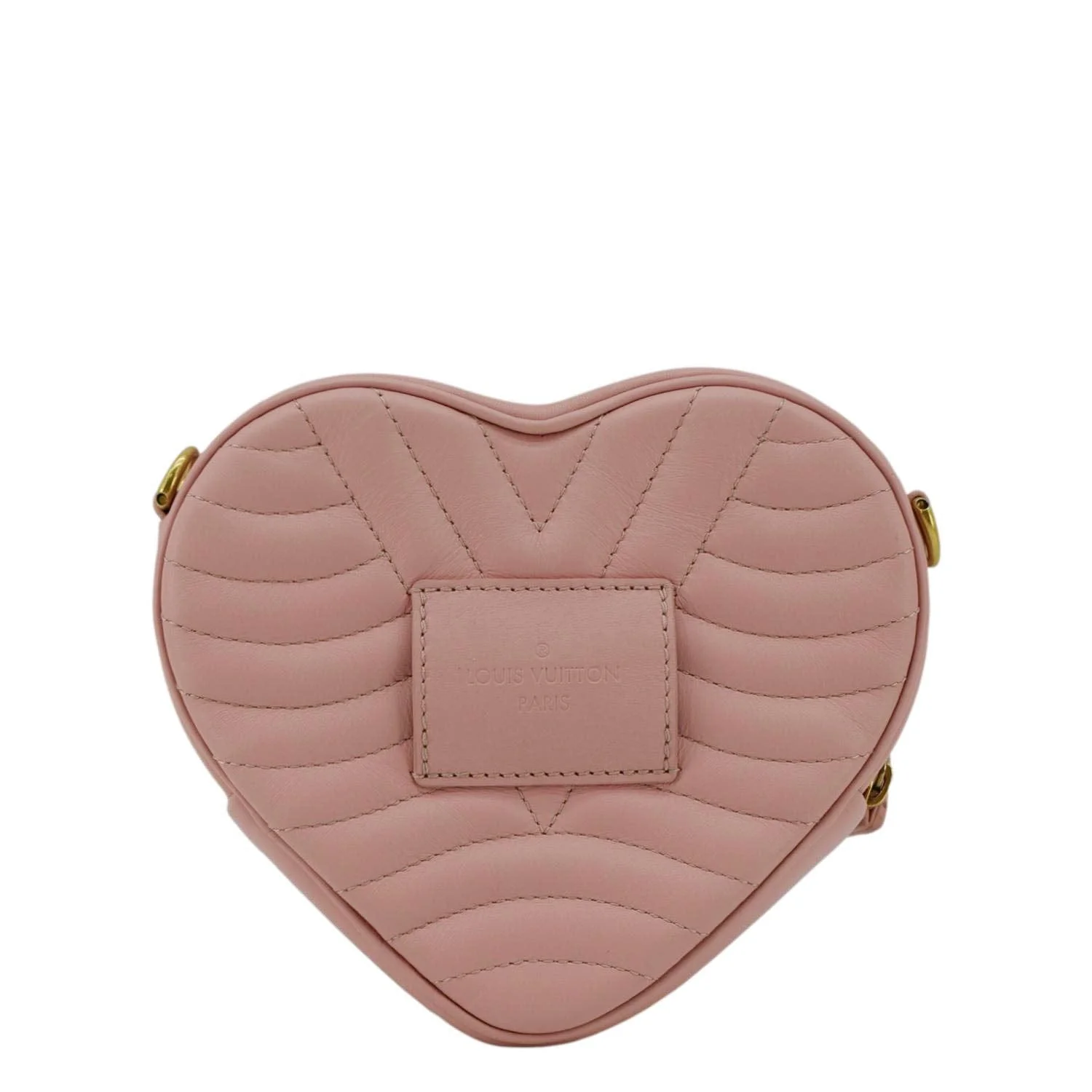 LOUIS VUITTON New Wave Heart Quilted Leather Shoulder Bag Dusty Pink - Image 6