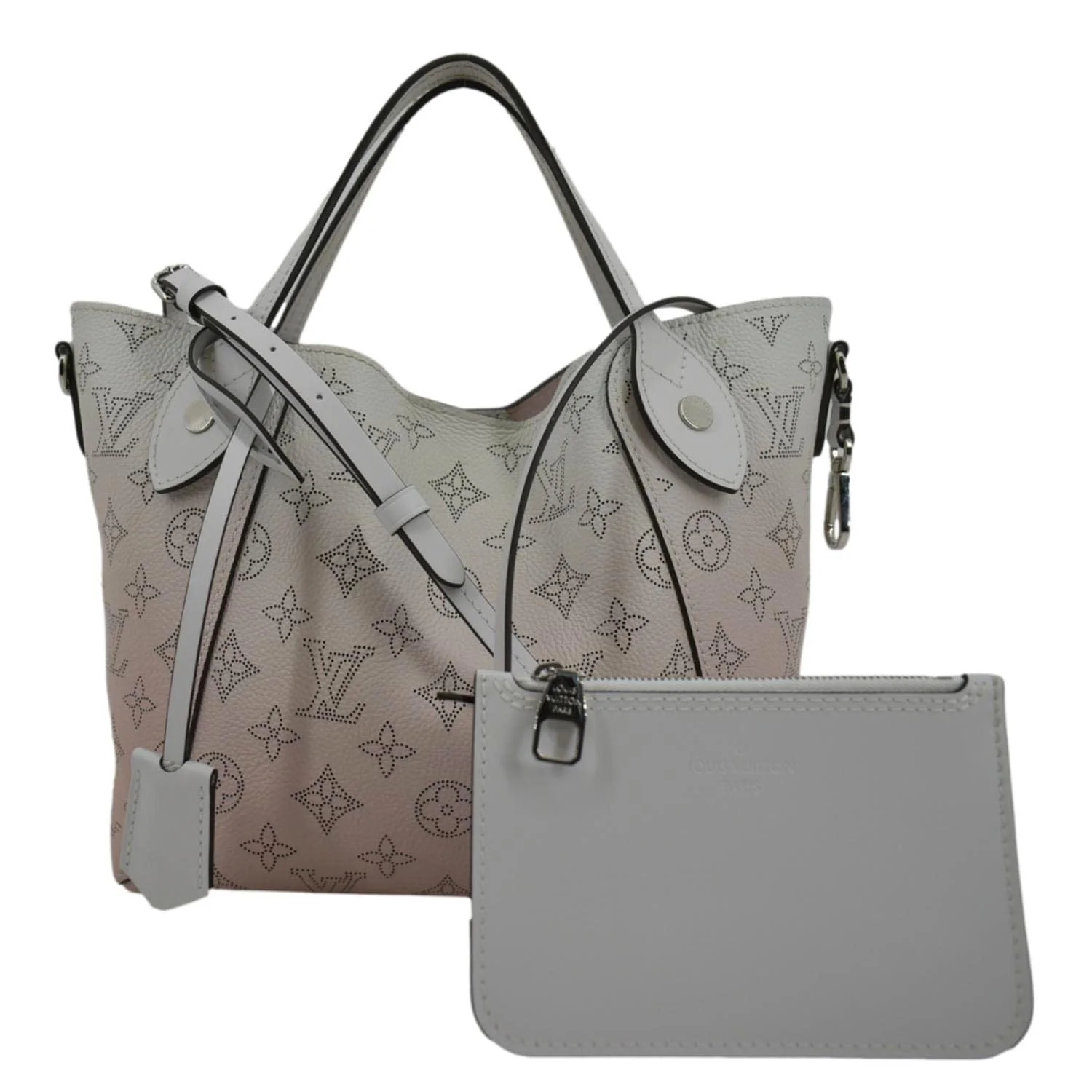 LOUIS VUITTON Hina PM Mahina Leather Tote Shoulder Bag Lilas - Image 4