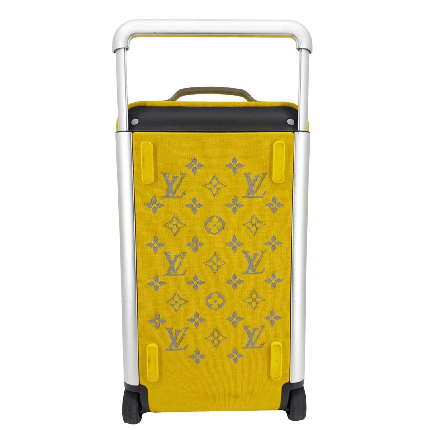 LOUIS VUITTON Horizon Soft 55 Monogram knit Duffle Bag Yellow - Image 3