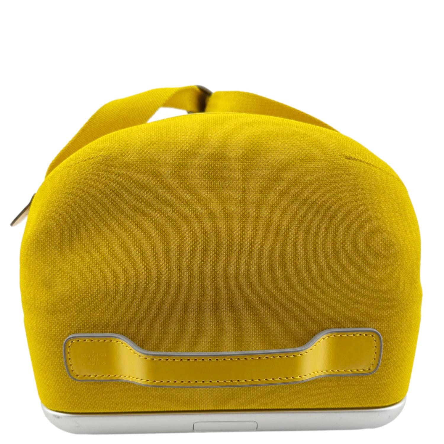 LOUIS VUITTON Horizon Soft 55 Monogram knit Duffle Bag Yellow - Image 4