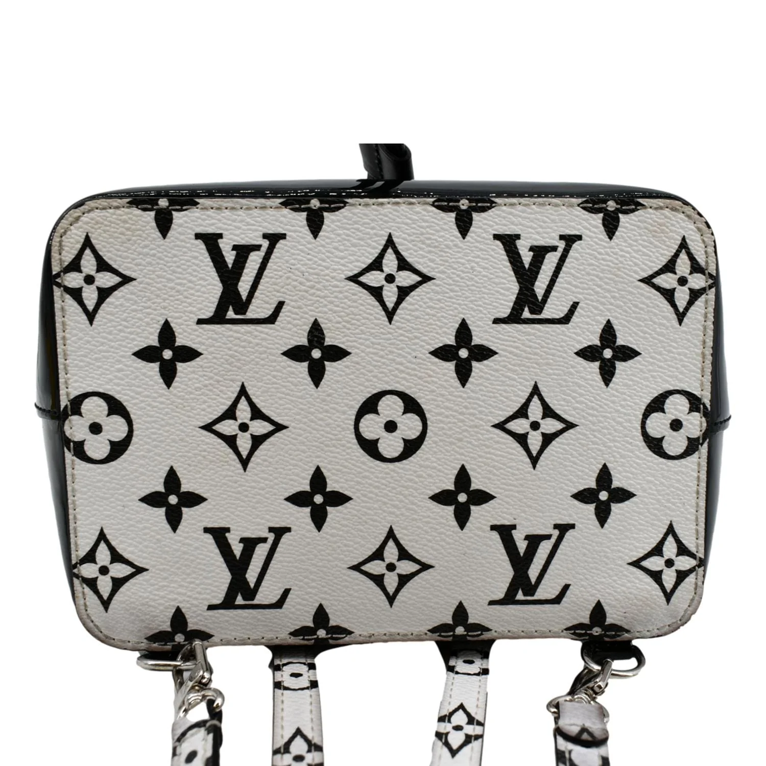 LOUIS VUITTON Hot Springs Monogram Vernis Leather Backpack Black/White - Image 9