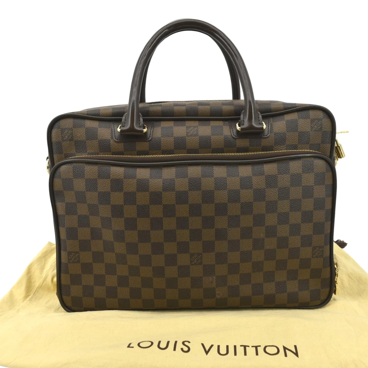 LOUIS VUITTON Icare Damier Ebene Briefcase Bag Brown - Image 3