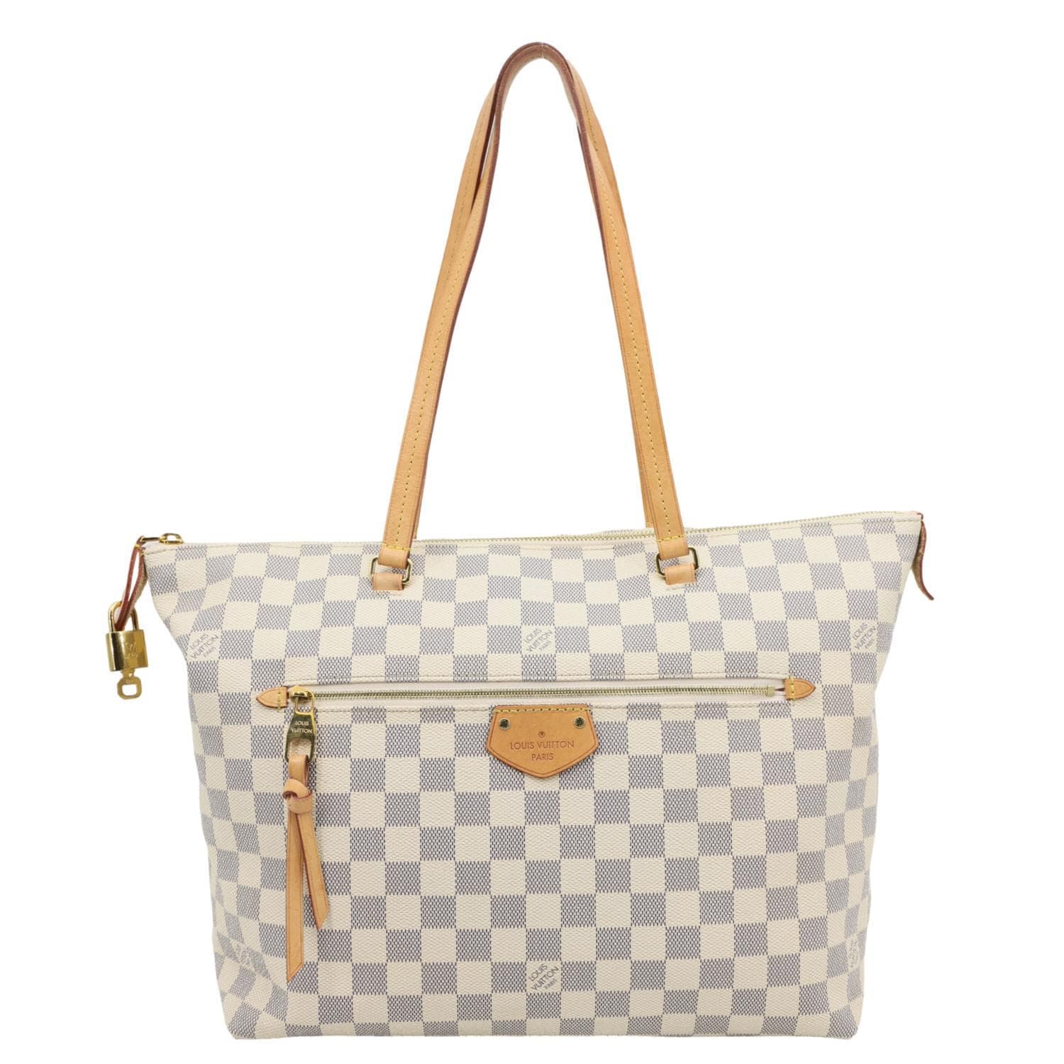 LOUIS VUITTON Iena MM Damier Azur Shoulder Bag Rose Ballerine