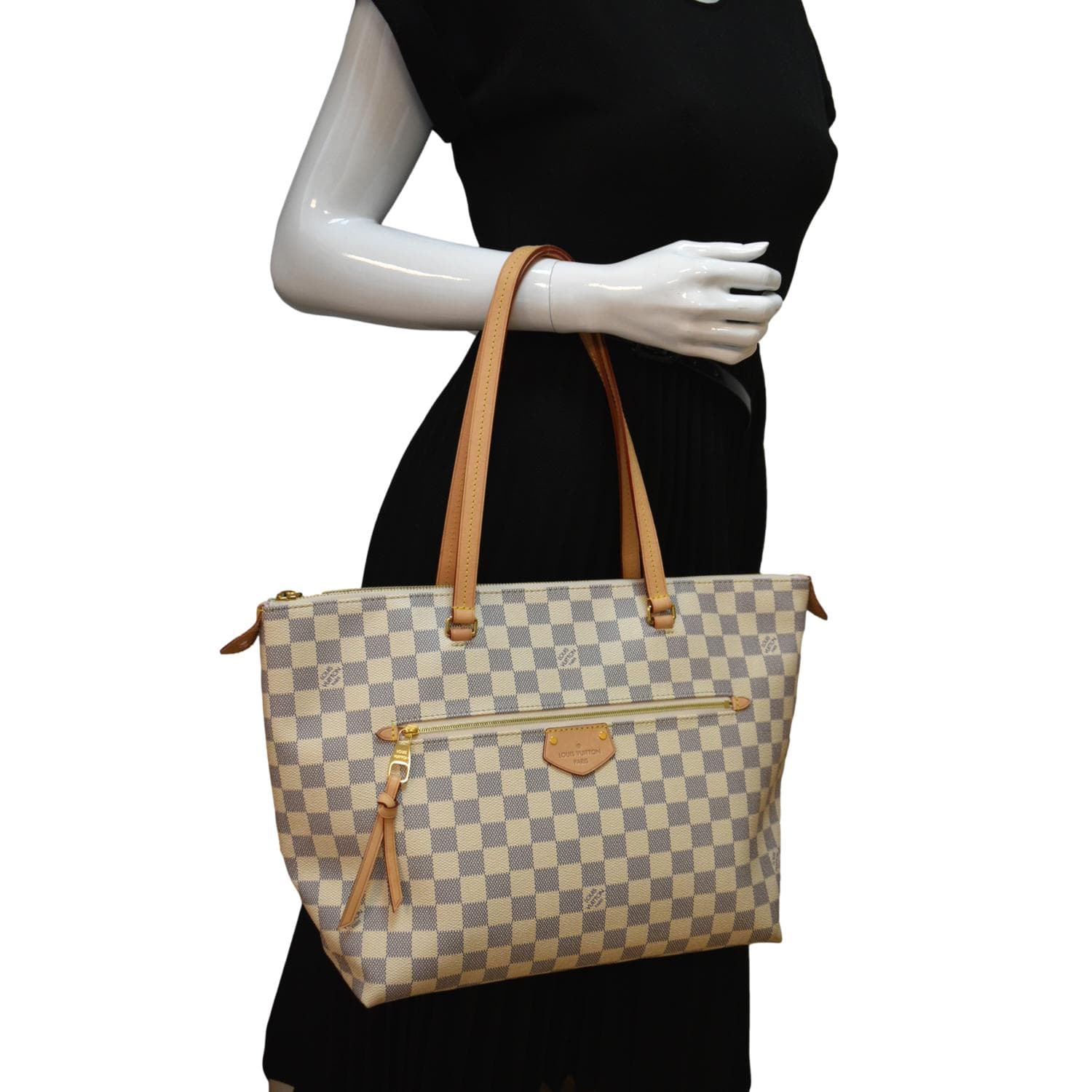 LOUIS VUITTON Iena MM Damier Azur Shoulder Bag White - Image 2