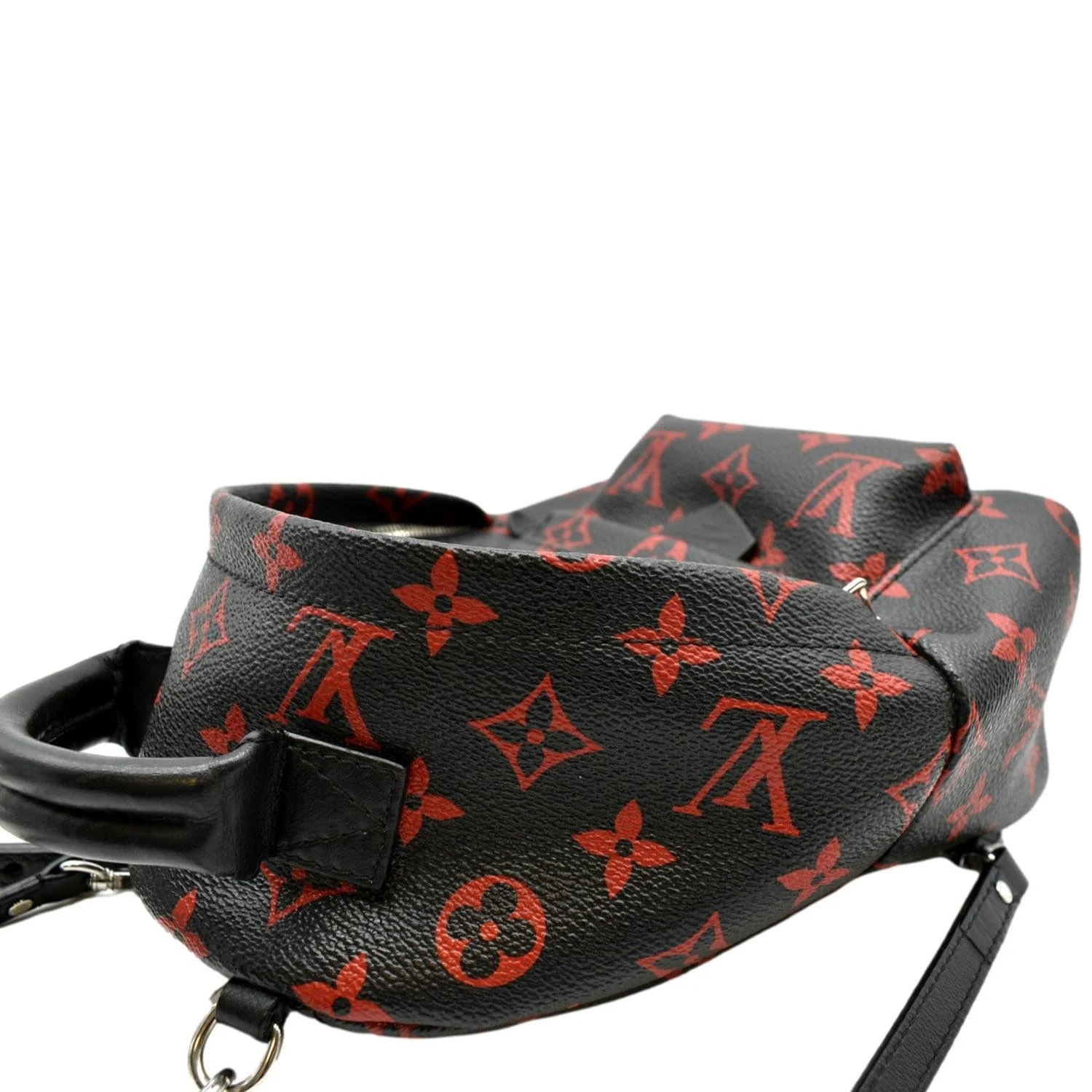 LOUIS VUITTON Palm Springs Mini Monogram Infrarouge Canvas Backpack Bag Black - Image 6