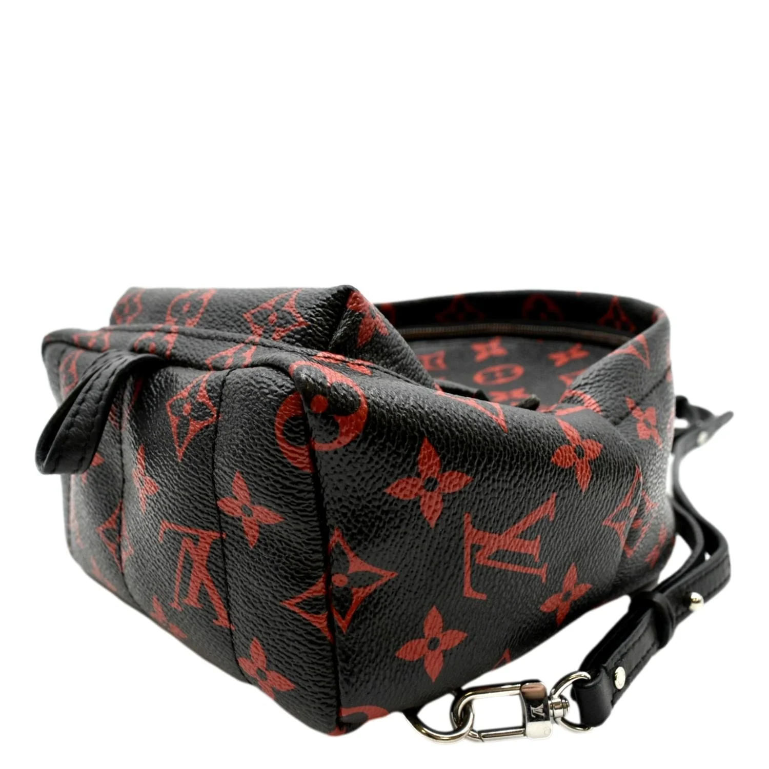 LOUIS VUITTON Palm Springs Mini Monogram Infrarouge Canvas Backpack Bag Black - Image 7