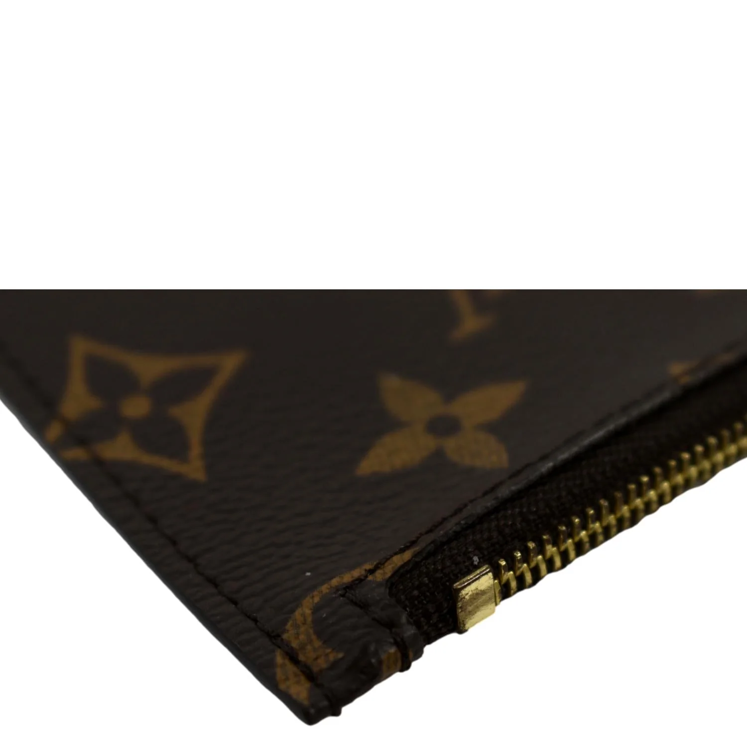LOUIS VUITTON Felicie Zippered Monogram Canvas Insert Pouch Brown - Image 7