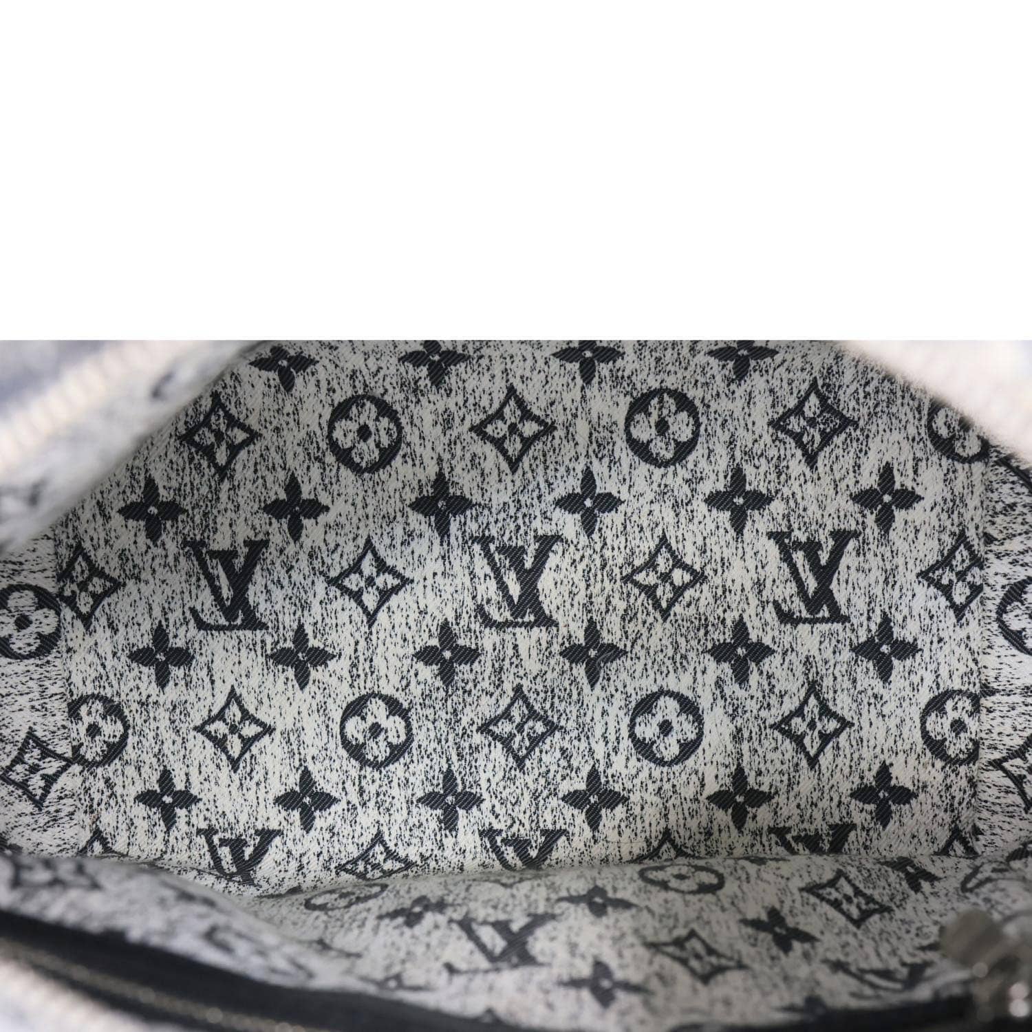 LOUIS VUITTON Speedy 25 Bandouliere Monogram Jacquard Denim Shoulder Bag Grey - Image 14