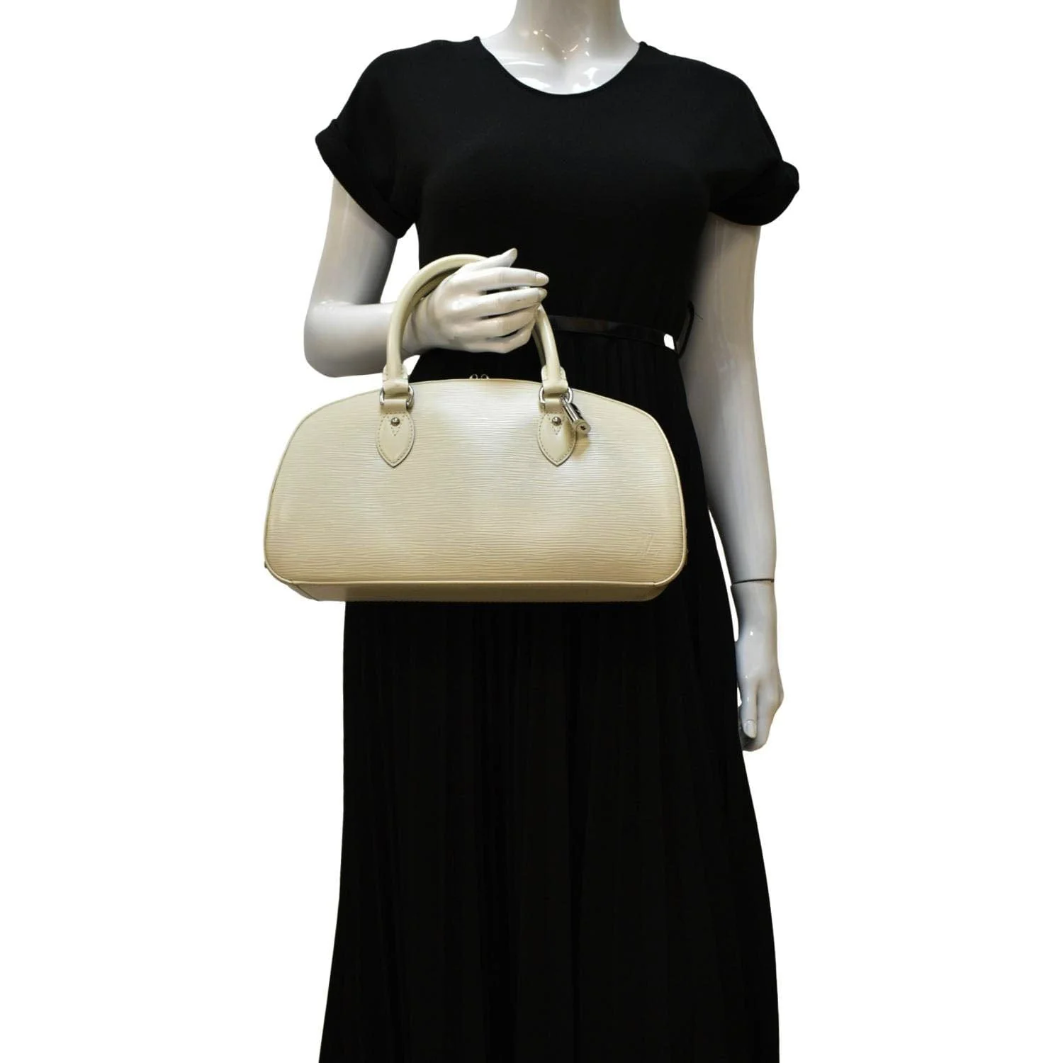 LOUIS VUITTON Jasmine Epi Leather Satchel Bag Off White - Image 2