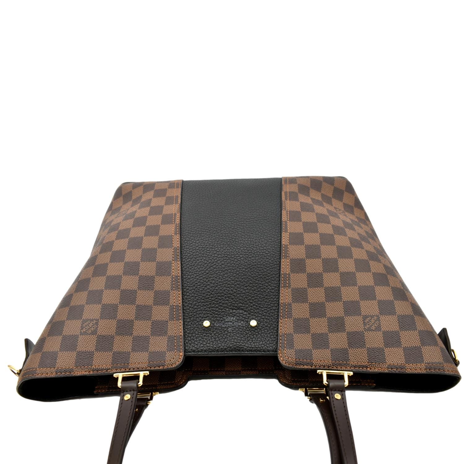 LOUIS VUITTON Jersey Damier Ebene Tote Bag Black - Image 3