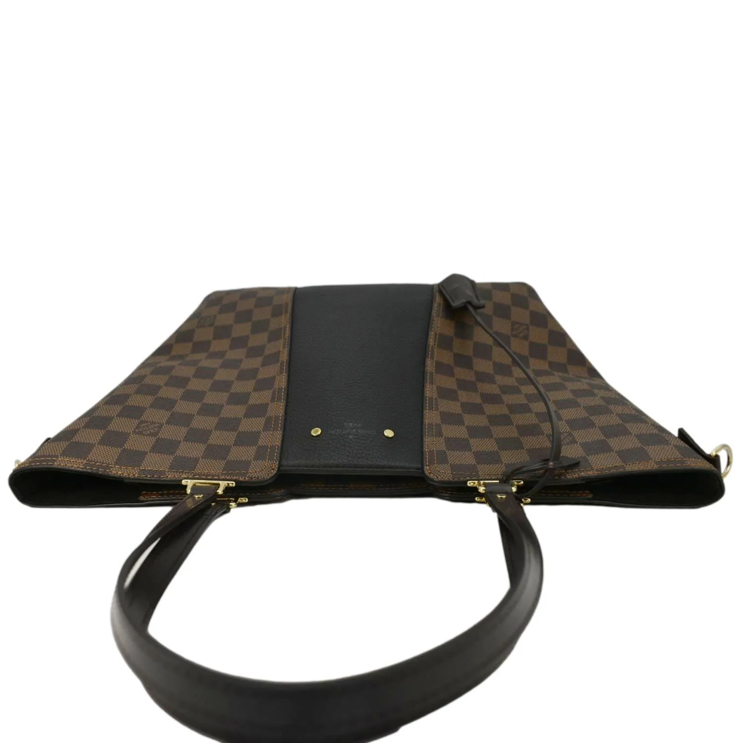 LOUIS VUITTON Jersey Damier Ebene Tote Shoulder Bag Brown - Image 5
