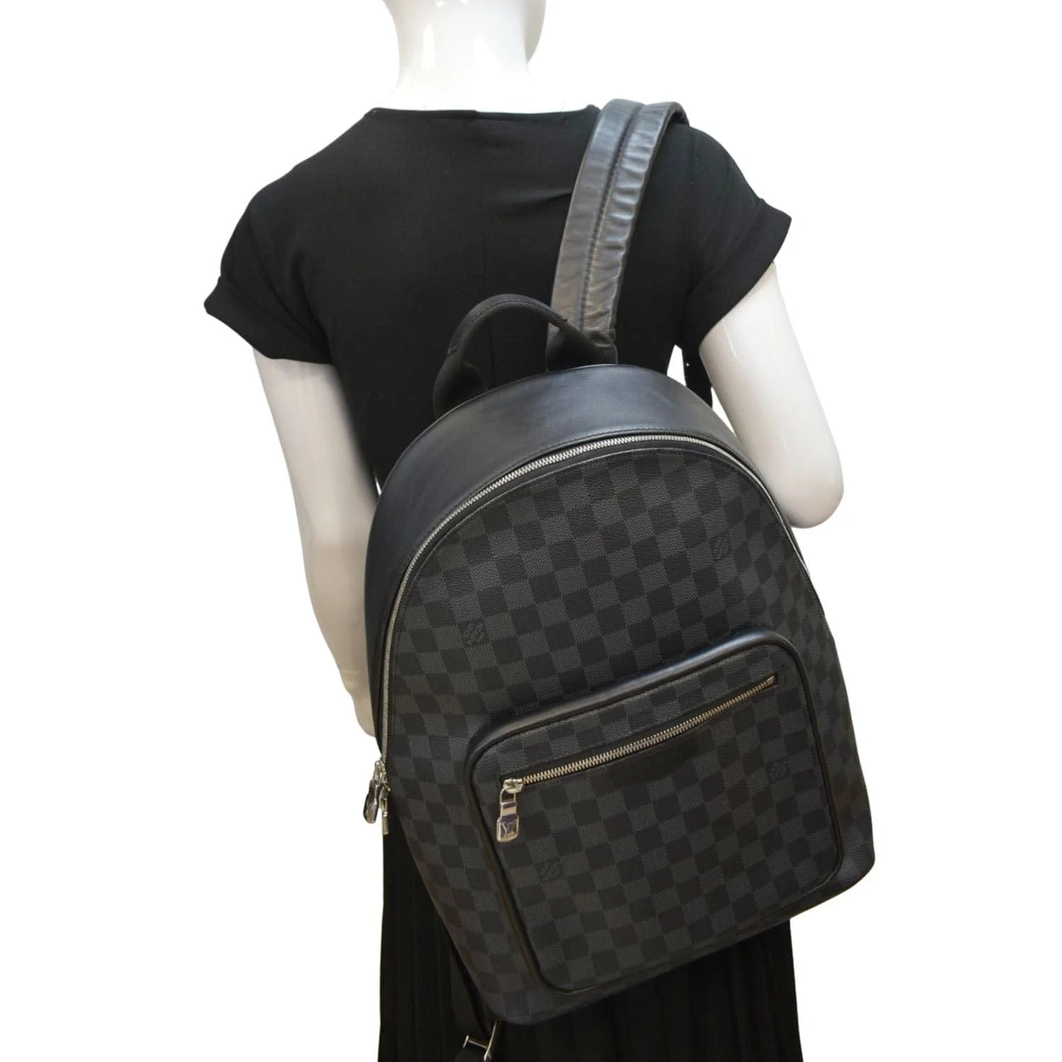 LOUIS VUITTON Josh Damier Graphite Backpack Black - Image 2