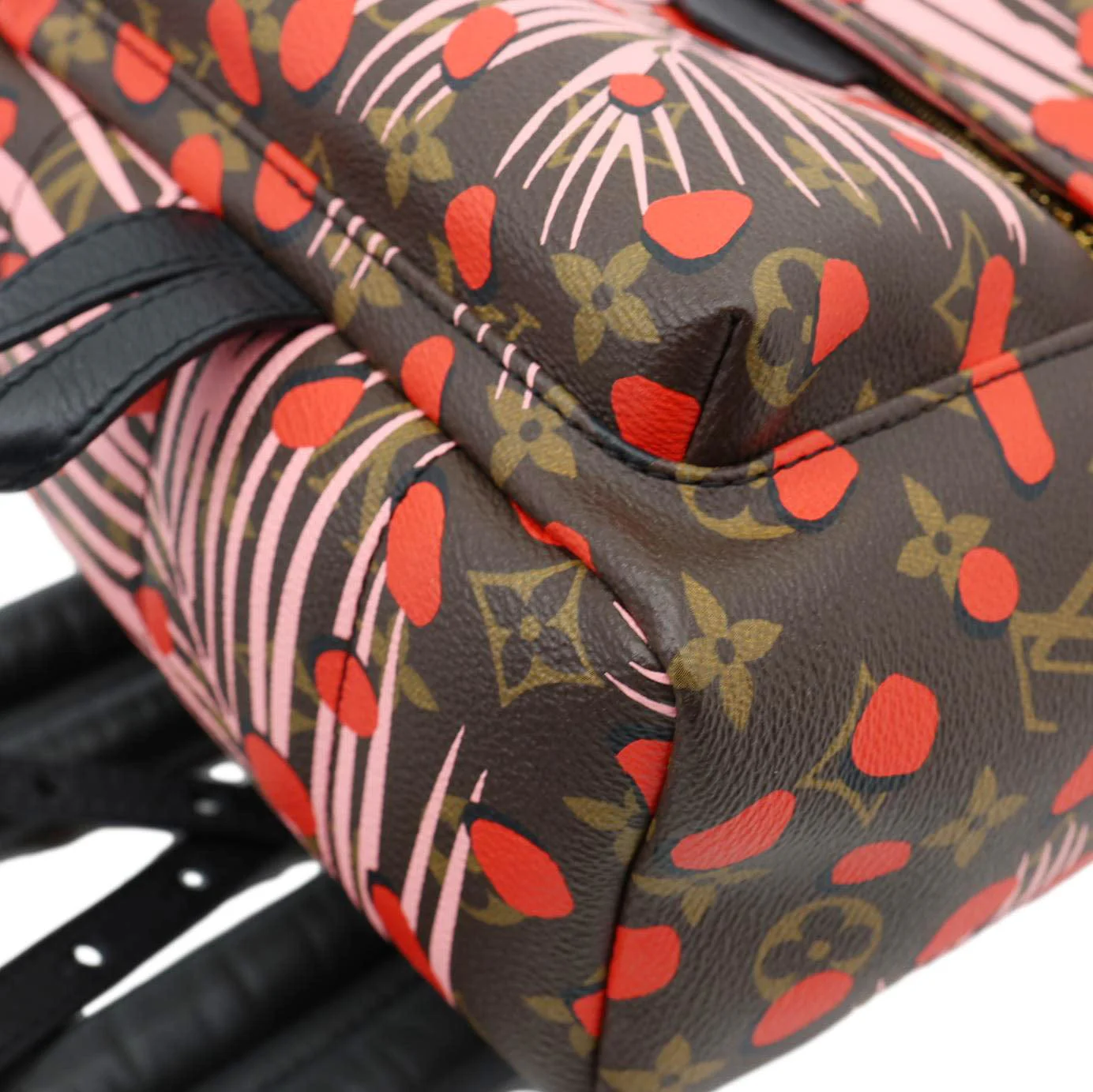 LOUIS VUITTON Palm Springs PM Monogram Jungle Dots Backpack Bag Brown - Image 9