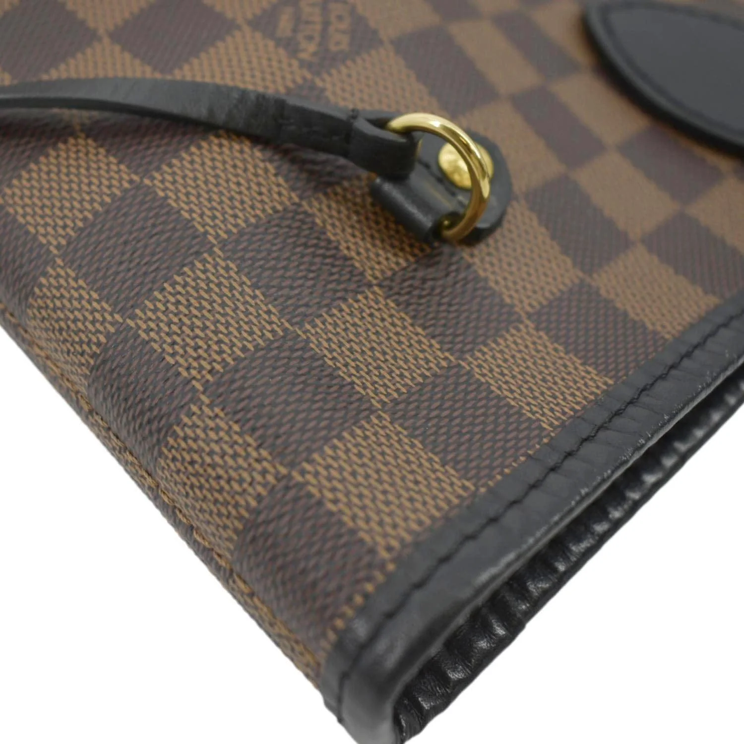 LOUIS VUITTON Neverfull Karakoram MM Damier Ebene Tote Shoulder Bag Red - Image 5