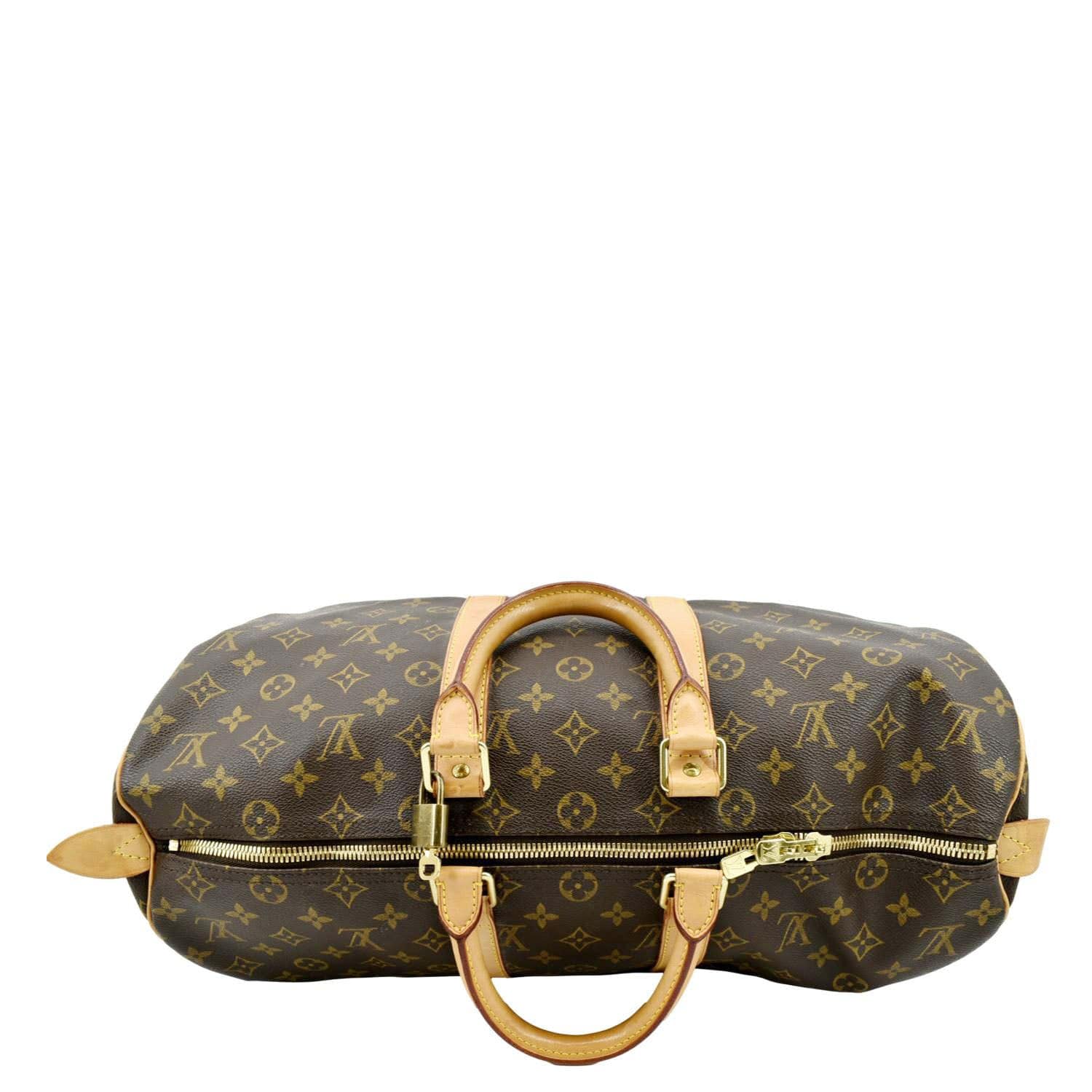LOUIS VUITTON Keepall 45 Monogram Canvas Travel Bag Brown - Image 4