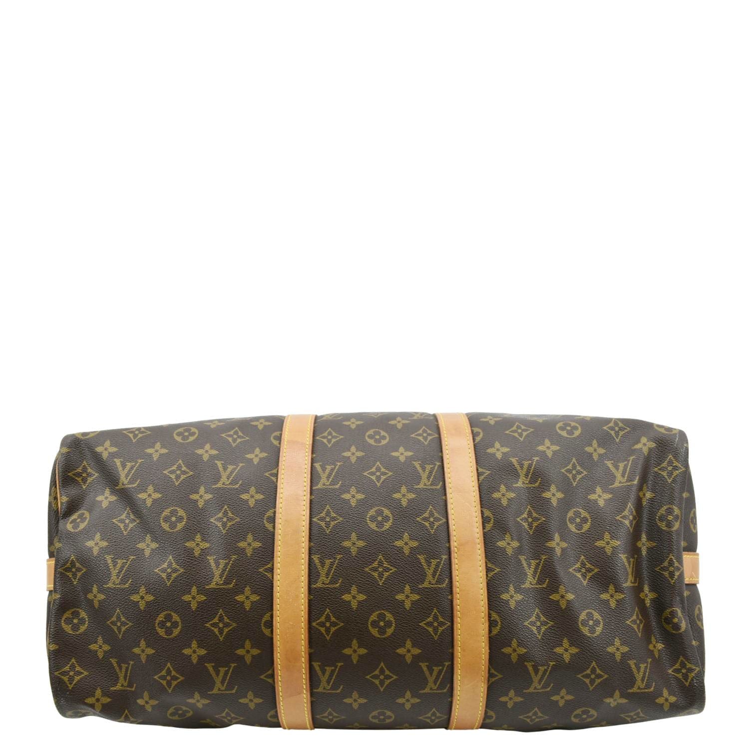LOUIS VUITTON Keepall 50 Bandouliere Monogram Canvas Travel Bag Brown - Image 9