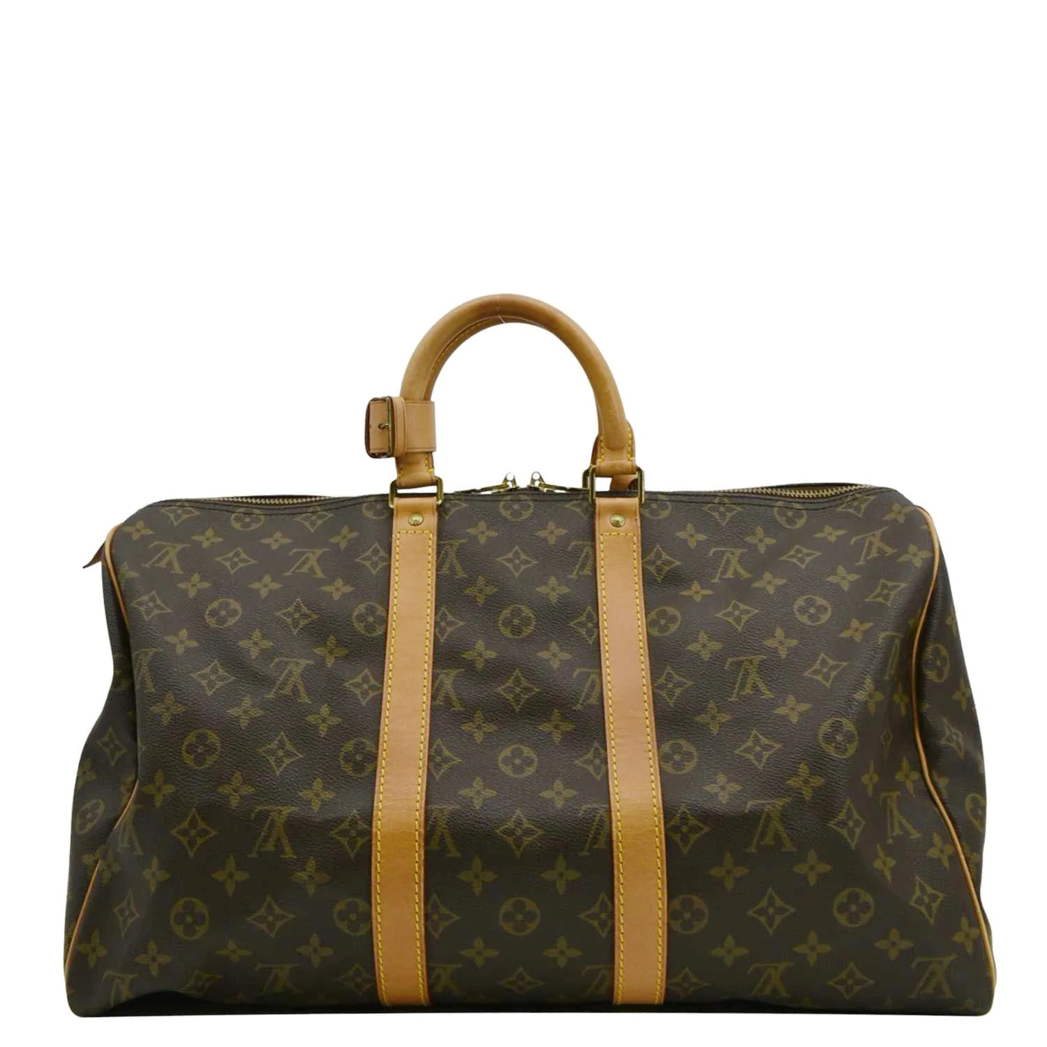 LOUIS VUITTON Keepall 45 Monogram Canvas Travel Bag Brown - Image 3
