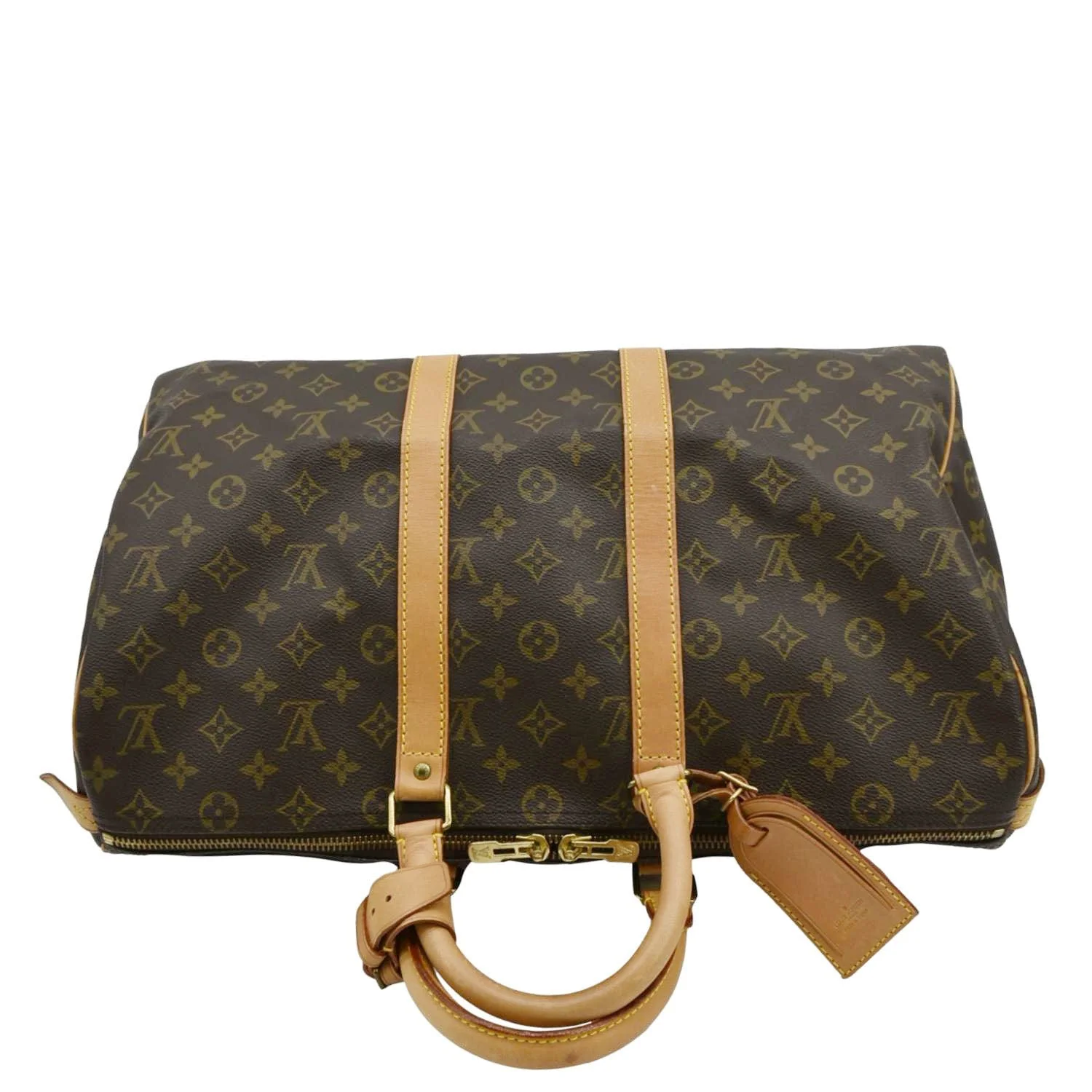 LOUIS VUITTON Keepall 45 Monogram Canvas Travel Bag Brown - Image 4