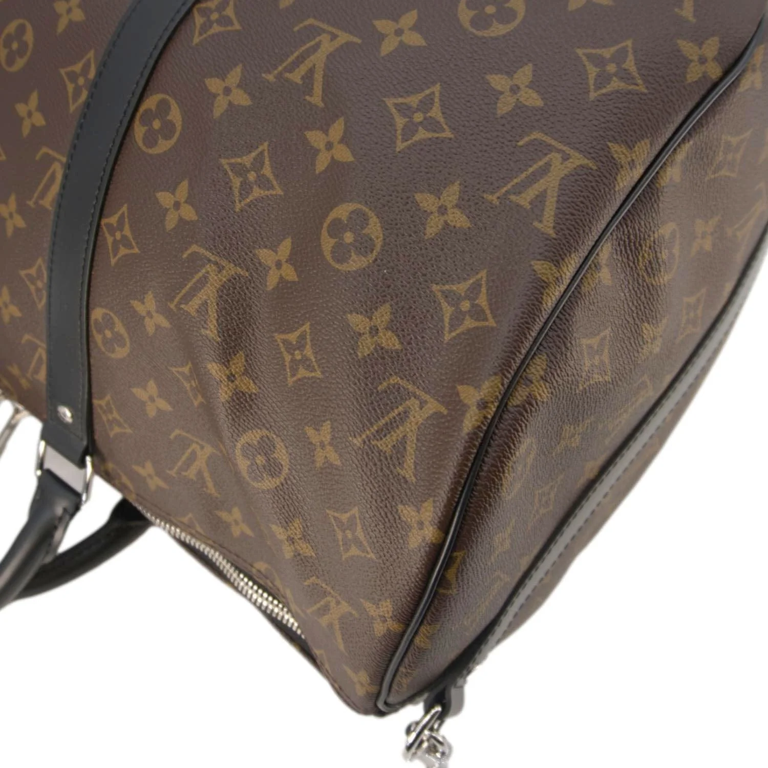 LOUIS VUITTON Keepall 45 Monogram Canvas Travel Bag Black - Image 7