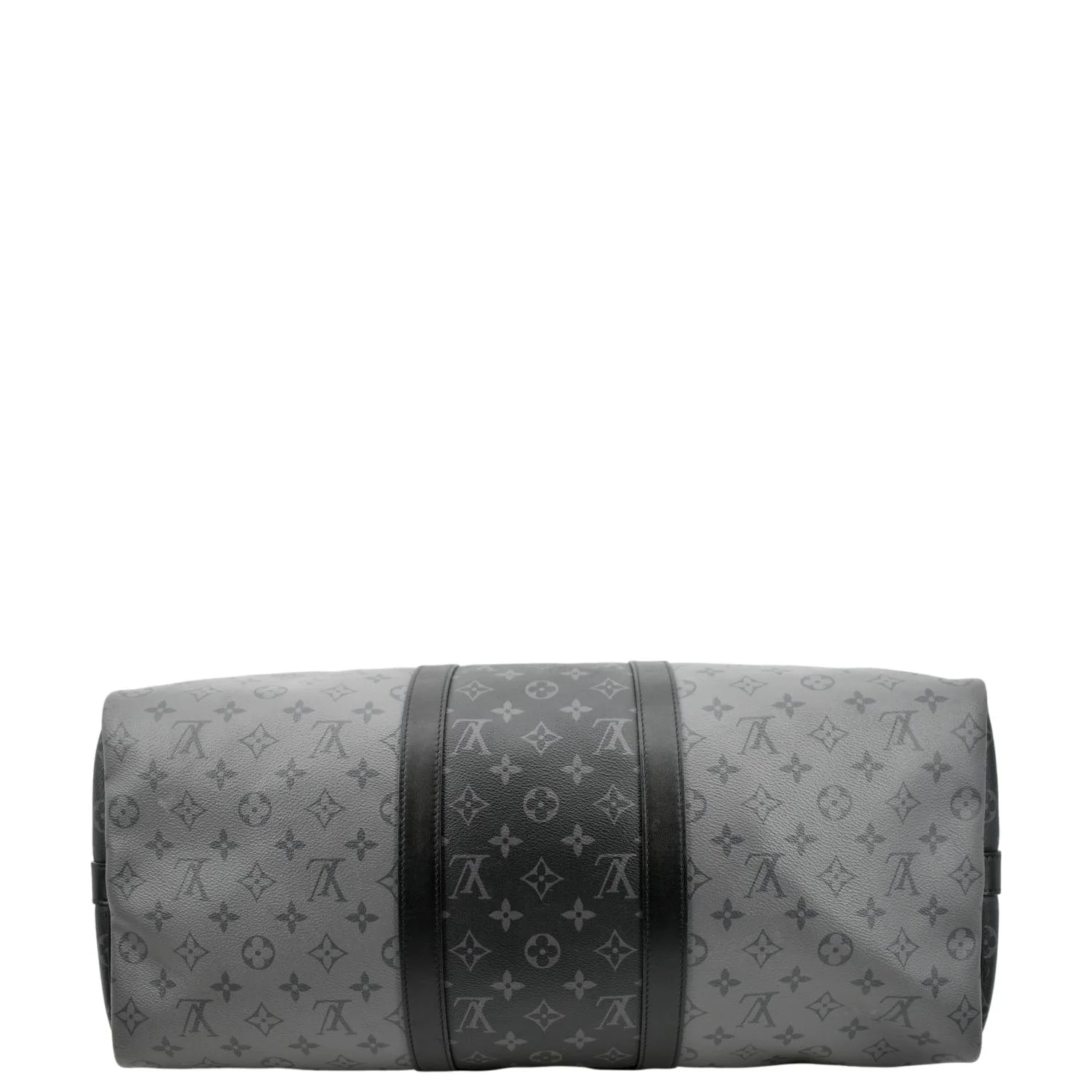 LOUIS VUITTON Keepall 50 Bandouliere Monogram Eclipse Travel Bag Black - Image 9