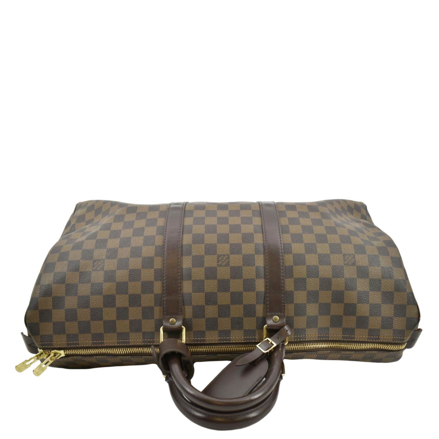 LOUIS VUITTON Keepall 50 Damier Ebene Travel Bag Brown - Image 4