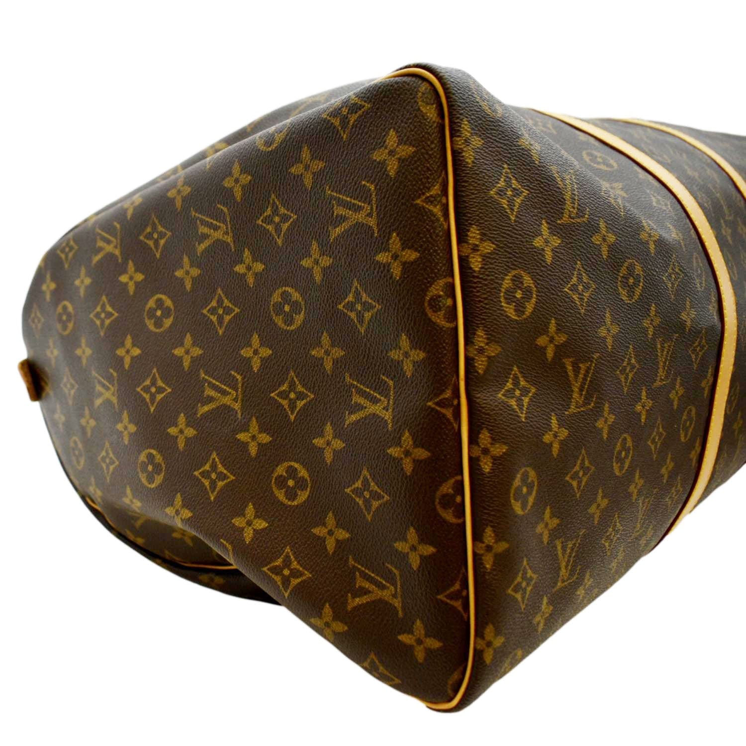 LOUIS VUITTON Keepall 60 Monogram Canvas Travel Bag Brown - Image 7