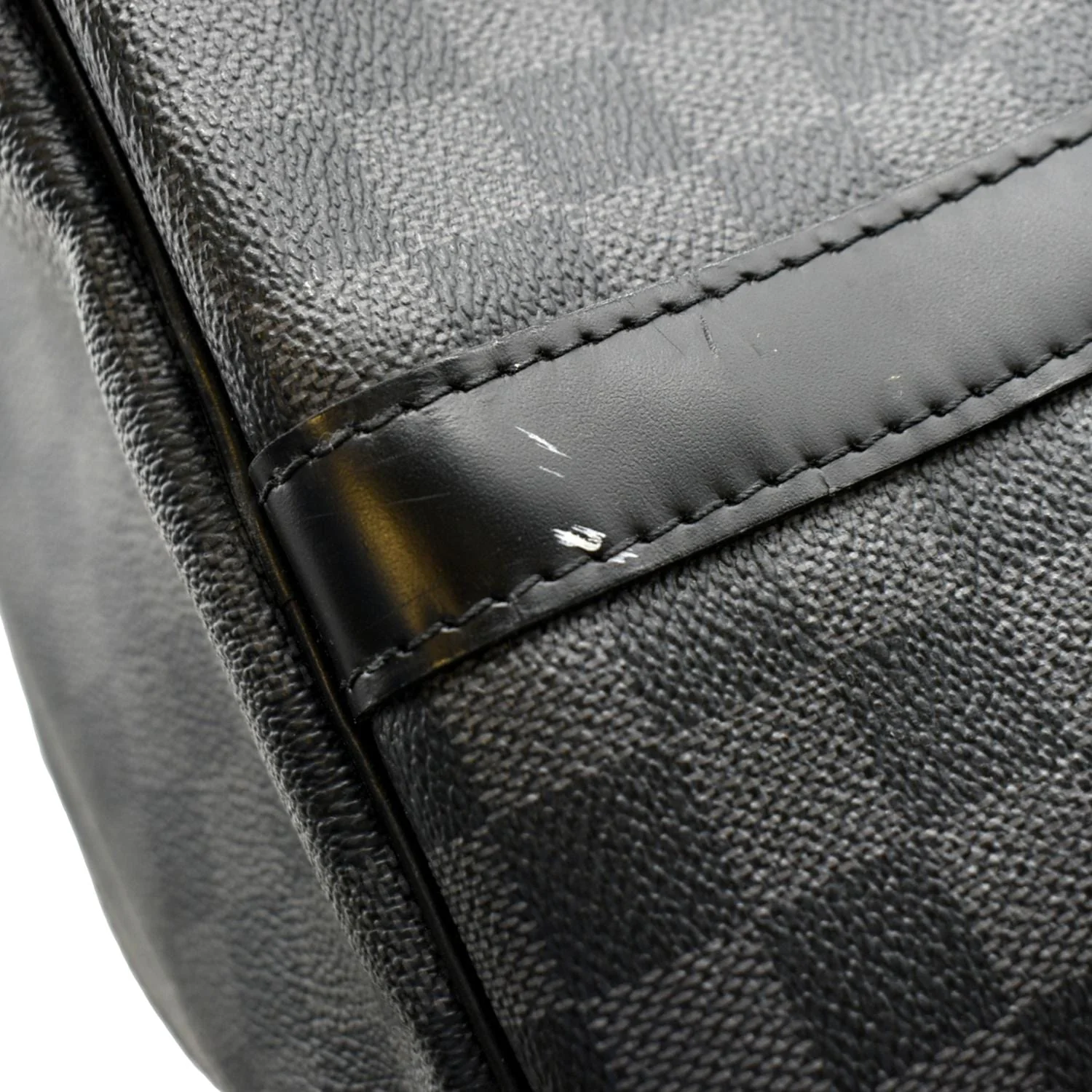 LOUIS VUITTON Keepall 55 Damier Graphite Bandouliere Travel Bag Black - Image 10