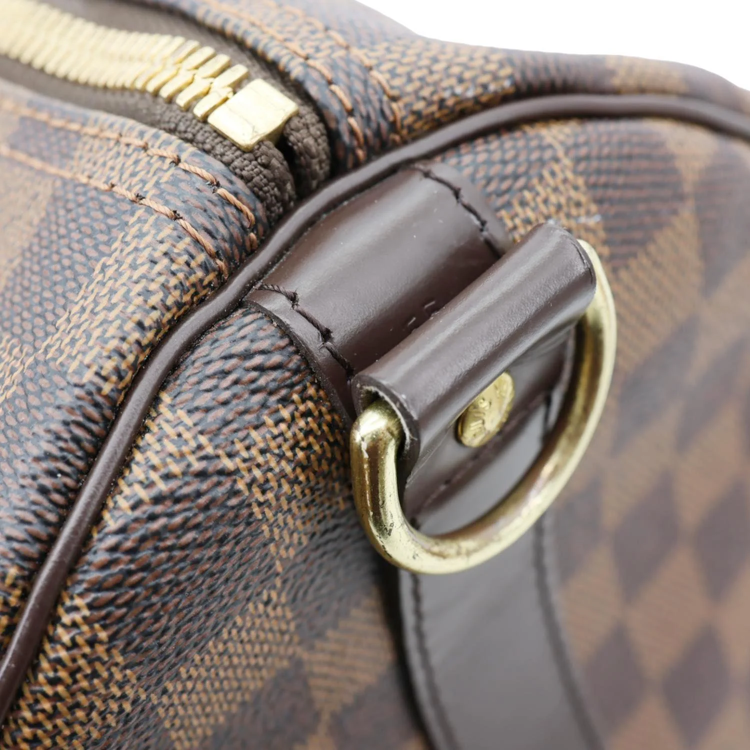 LOUIS VUITTON Keepall Bandouliere 55 Damier Ebene Travel Bag Brown - Image 11