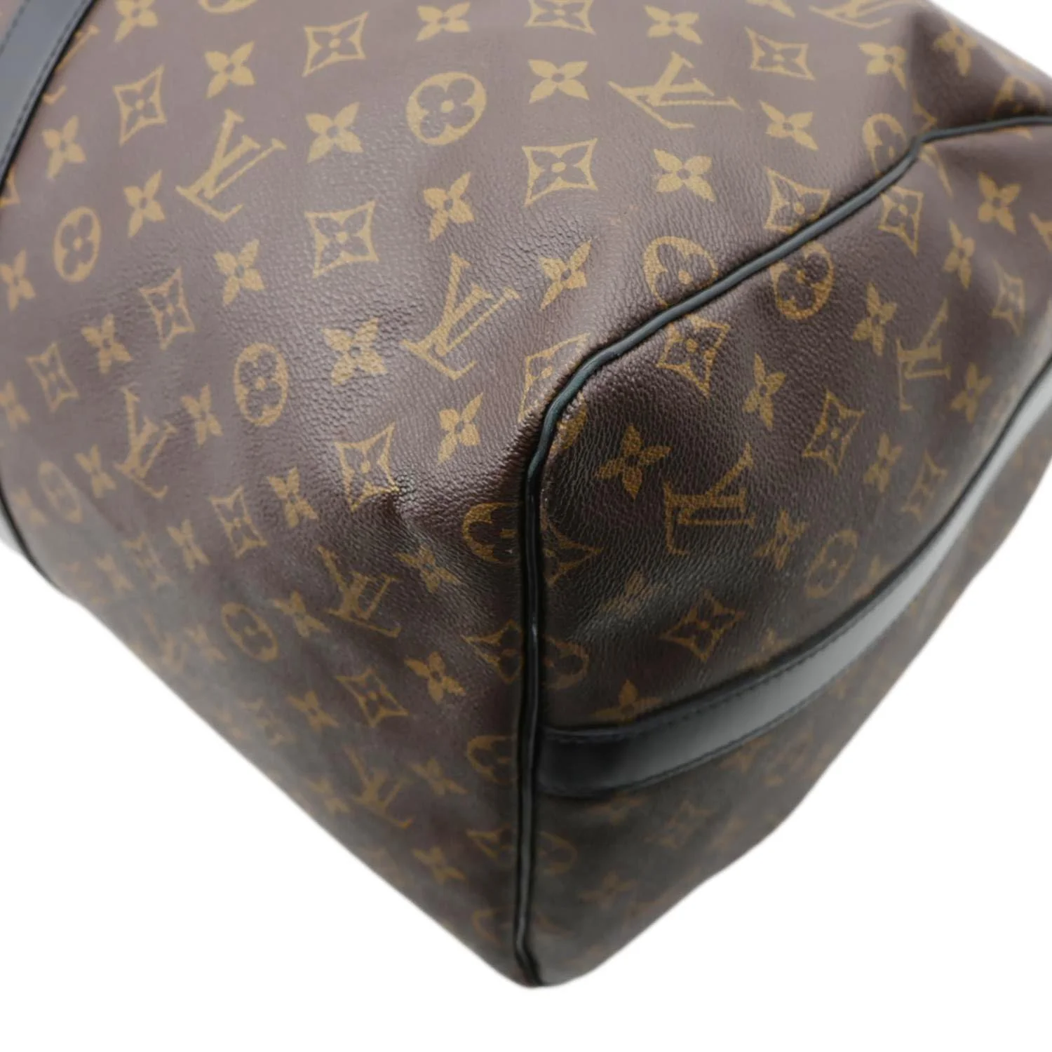 LOUIS VUITTON Keepall 55 Bandouliere Monogram Canvas Travel Bag Black - Image 9