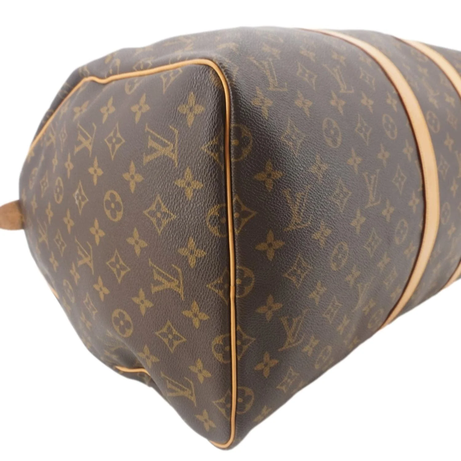 LOUIS VUITTON Keepall 55 Monogram Canvas Boston Bag Brown - Image 8
