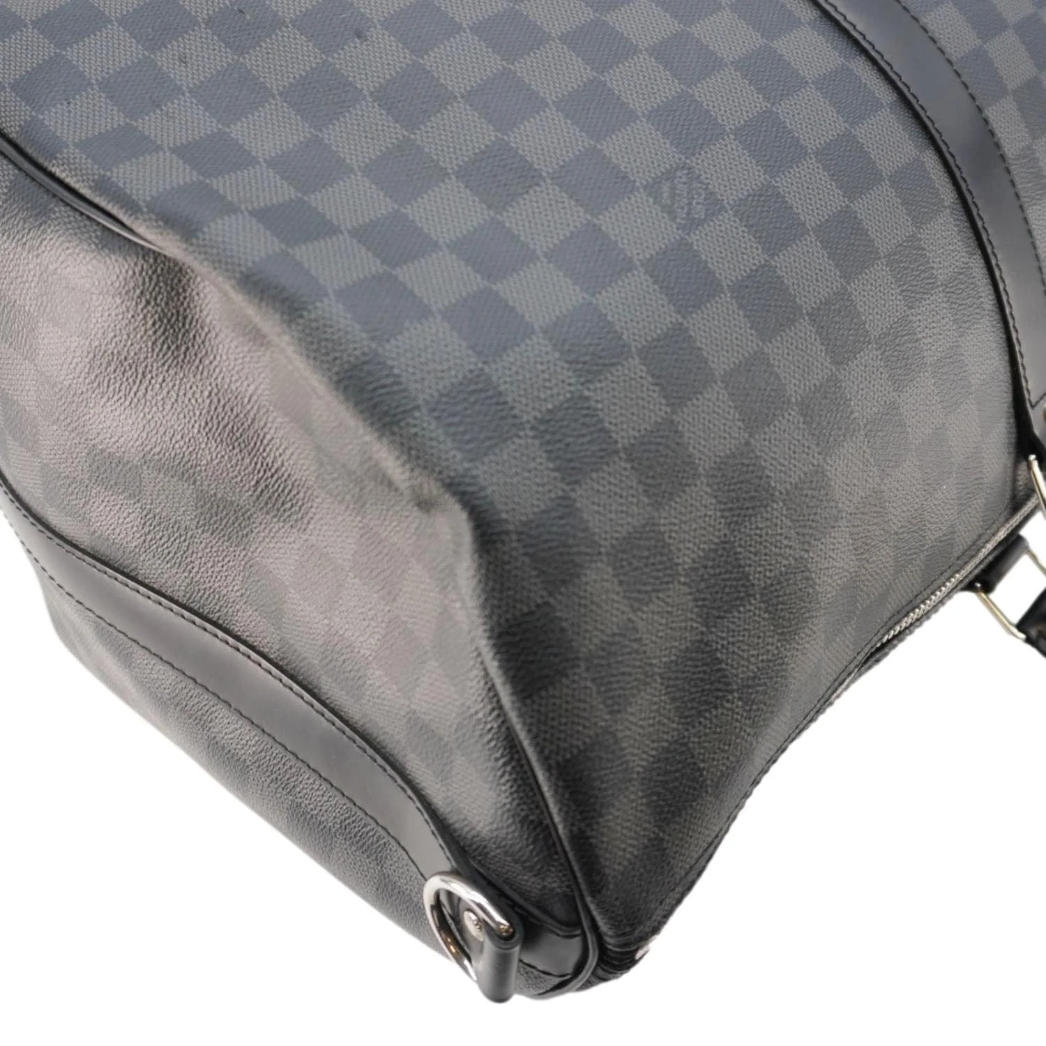 LOUIS VUITTON Keepall 55 Bandouliere Damier Graphite Travel Bag Black - Image 7