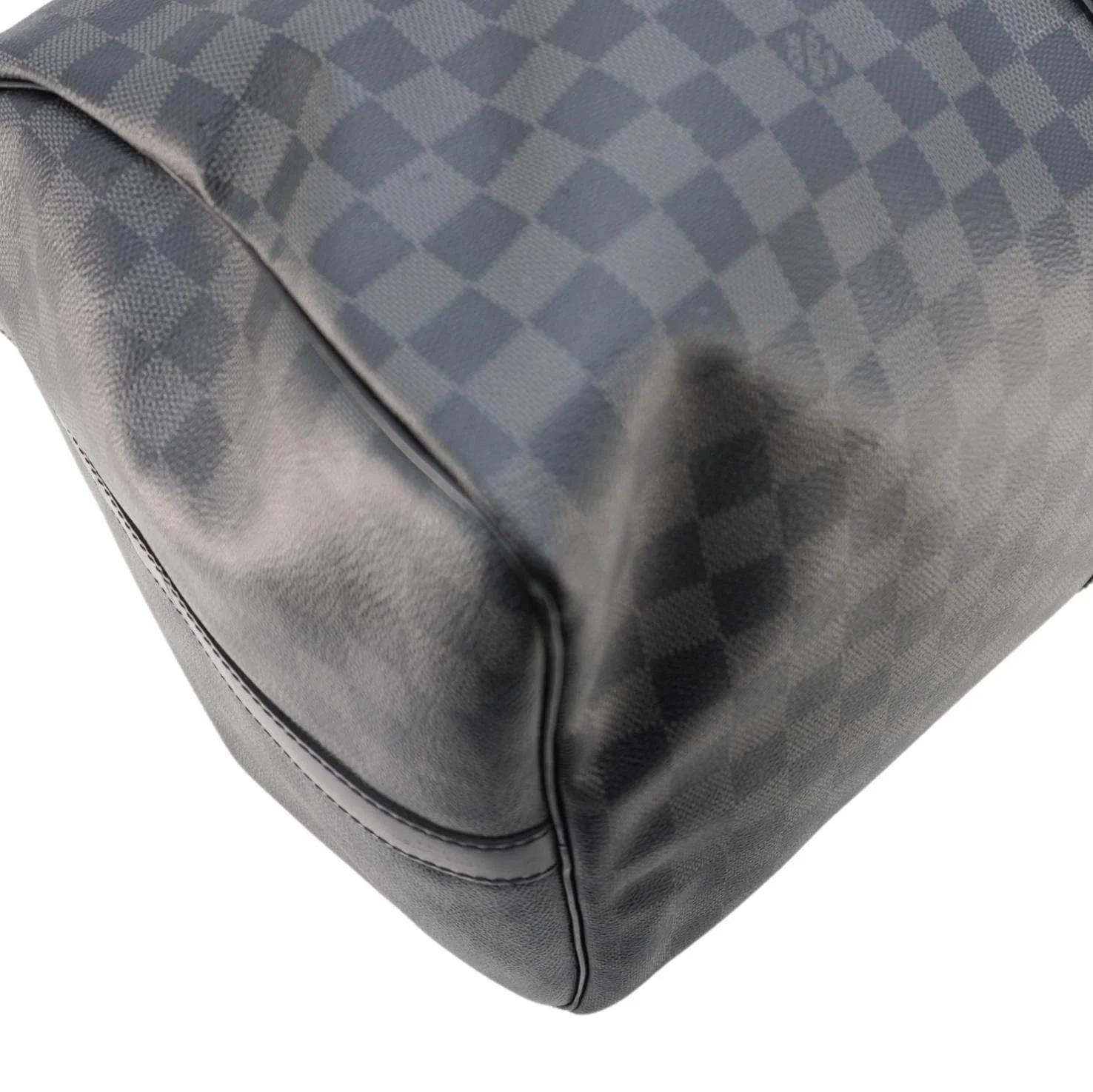 LOUIS VUITTON Keepall 55 Bandouliere Damier Graphite Travel Bag Black - Image 9