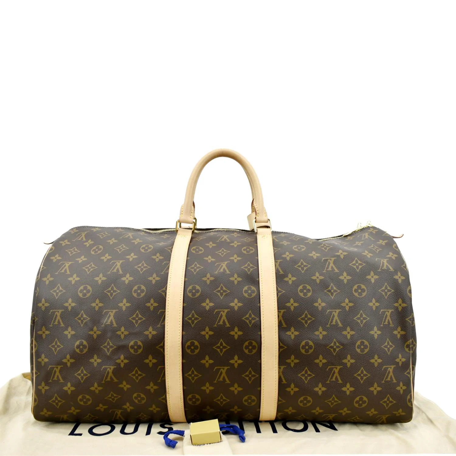LOUIS VUITTON Keepall 55 Monogram Canvas Bostan Bag Brown - Image 3