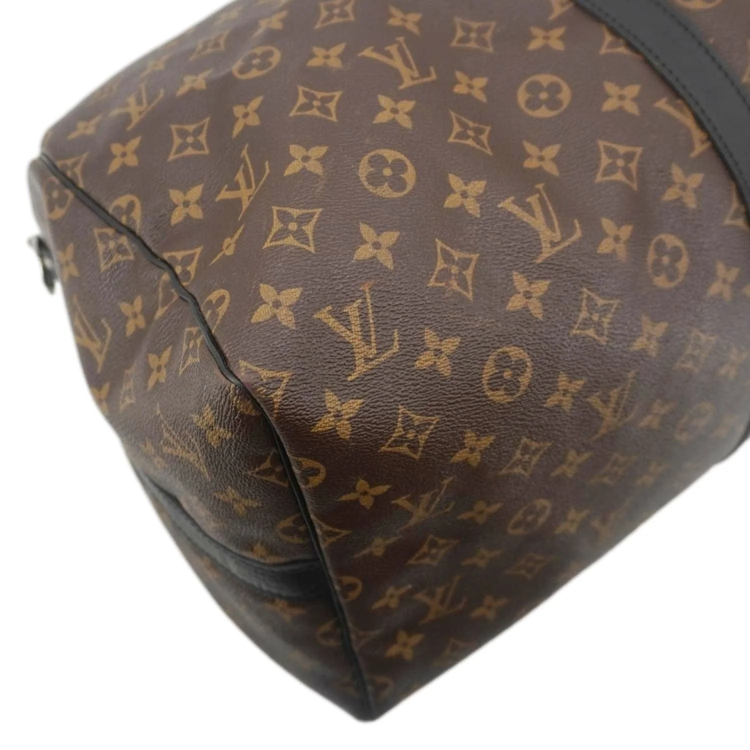 LOUIS VUITTON Keepall 55 Bandouliere Monogram Canvas Travel Bag Black - Image 10