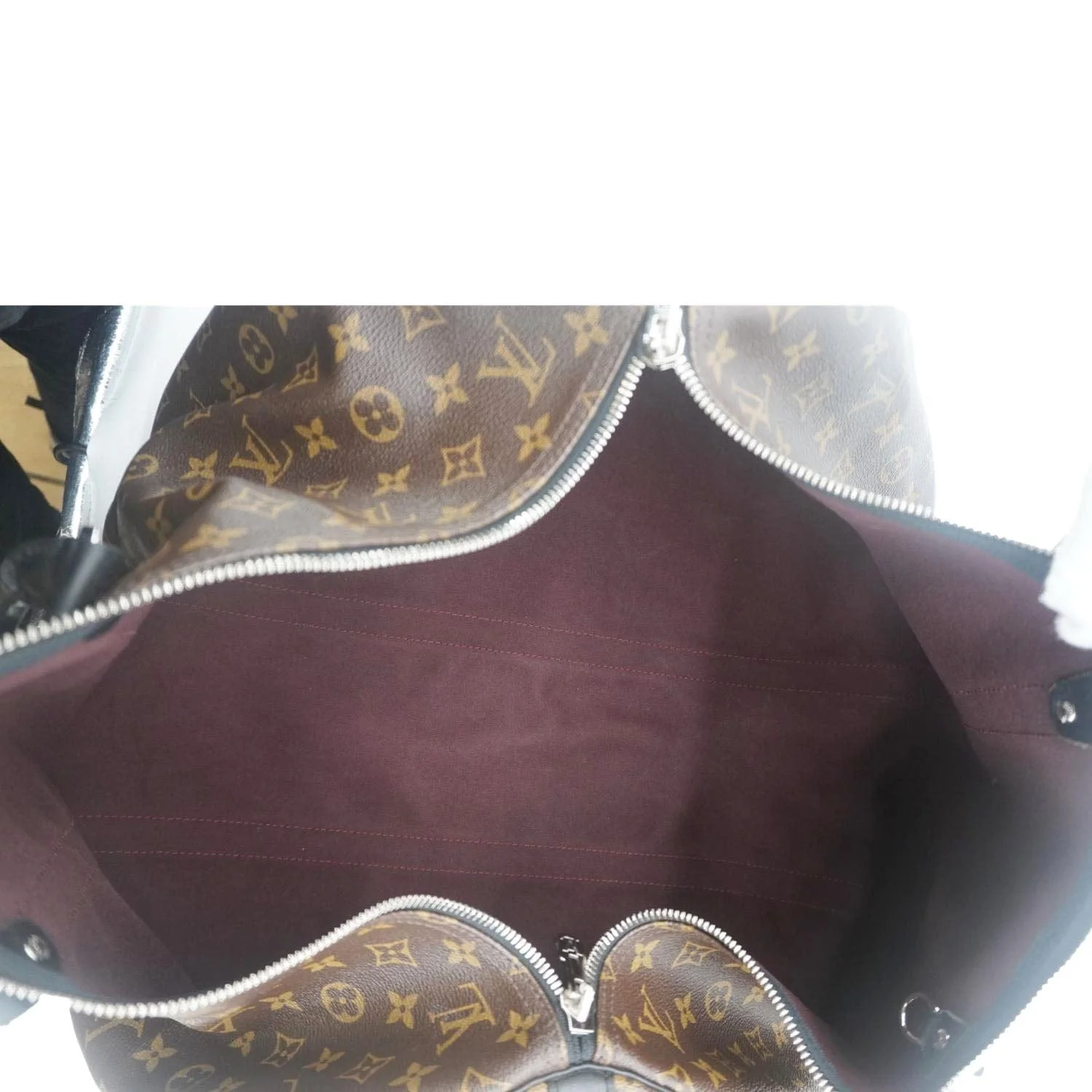 LOUIS VUITTON Keepall 55 Bandouliere Monogram Canvas Travel Bag Black - Image 12