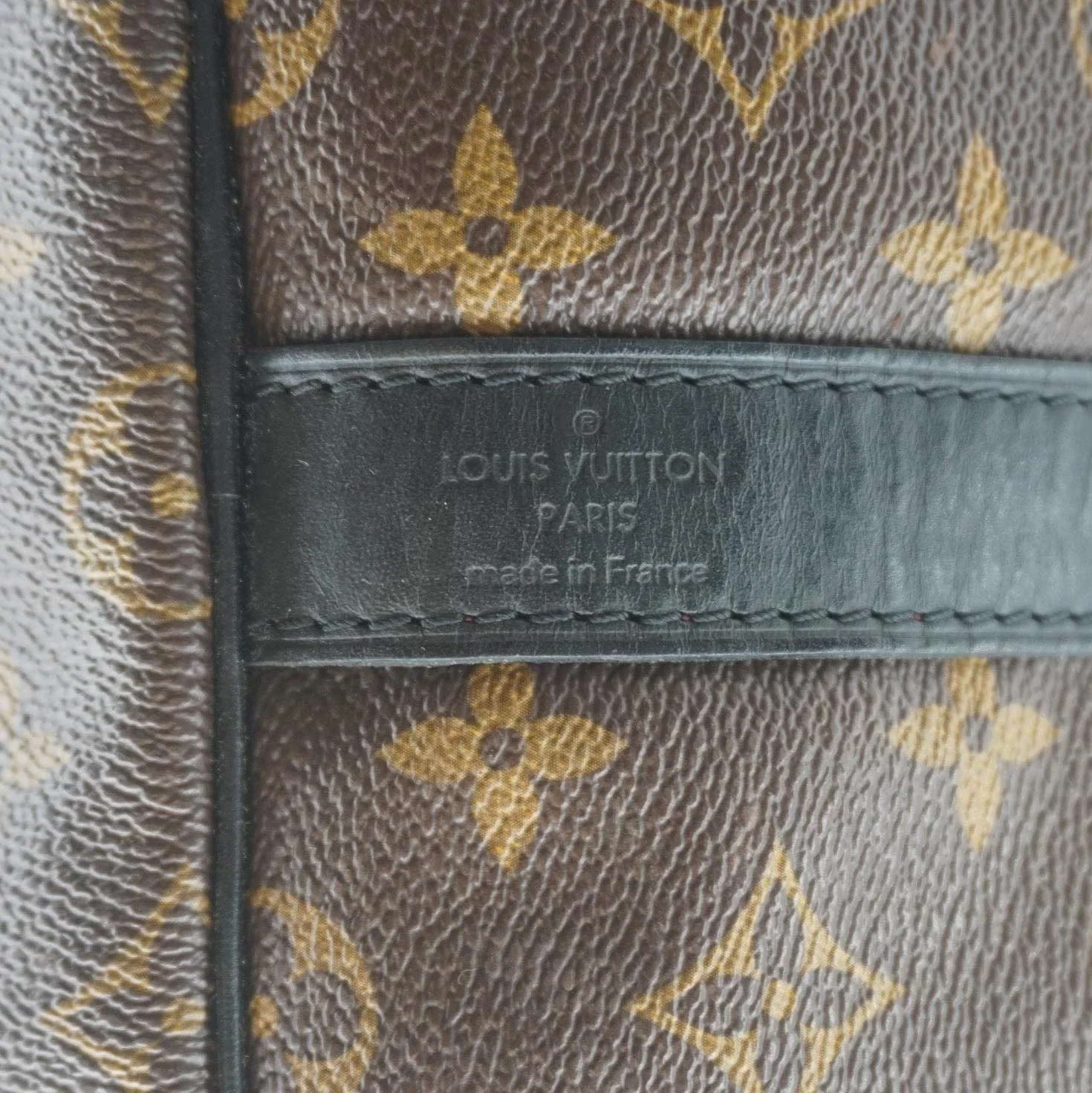 LOUIS VUITTON Keepall 55 Bandouliere Monogram Canvas Travel Bag Black - Image 14